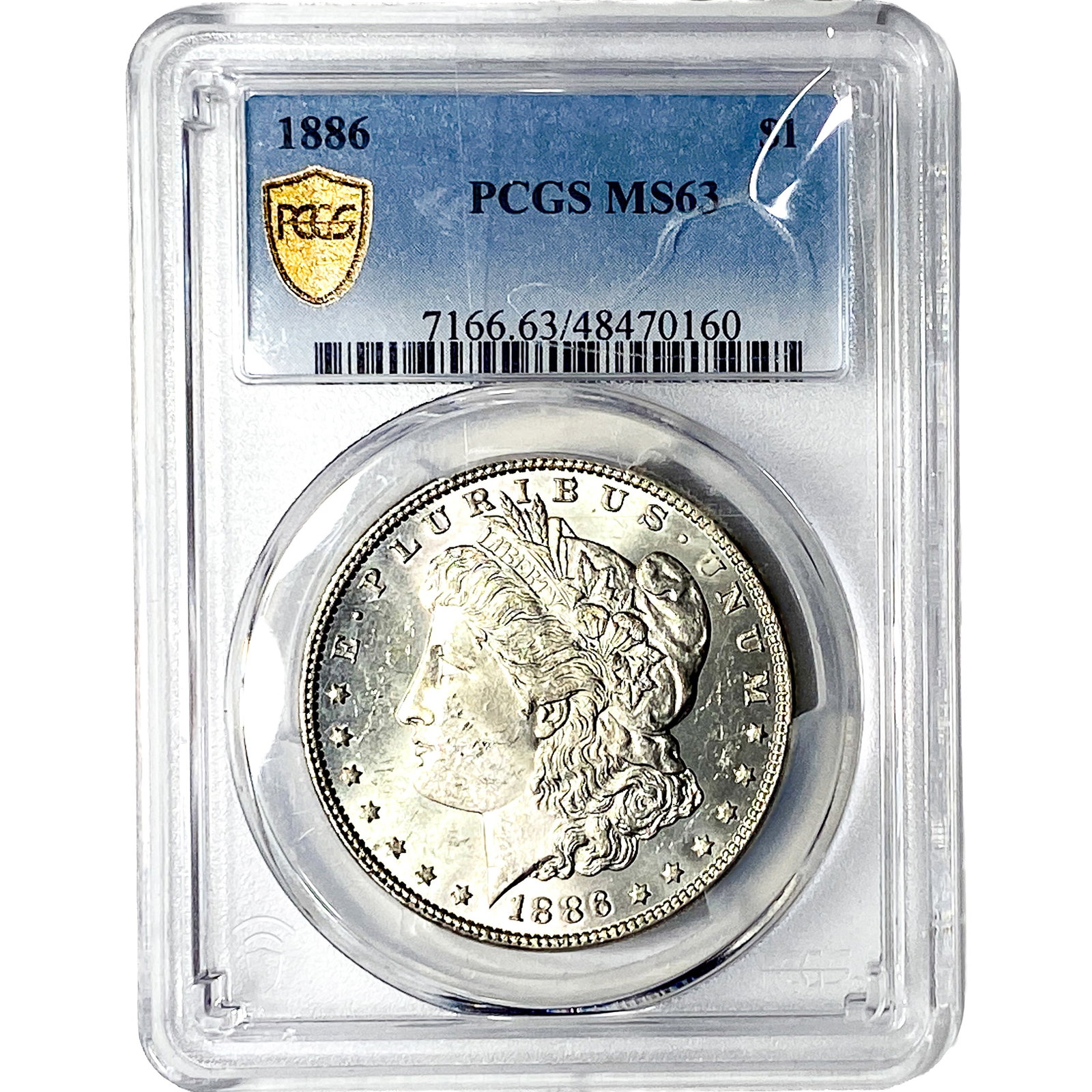 1886 Morgan Silver Dollar PCGS MS63: 1886 Morgan Silver Dollar PCGS MS63