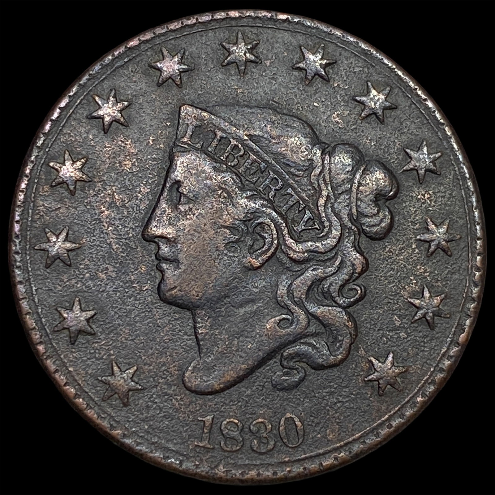 1830 Coronet Head Large Cent NEARLY UNCIRCULATED (1 of 2)