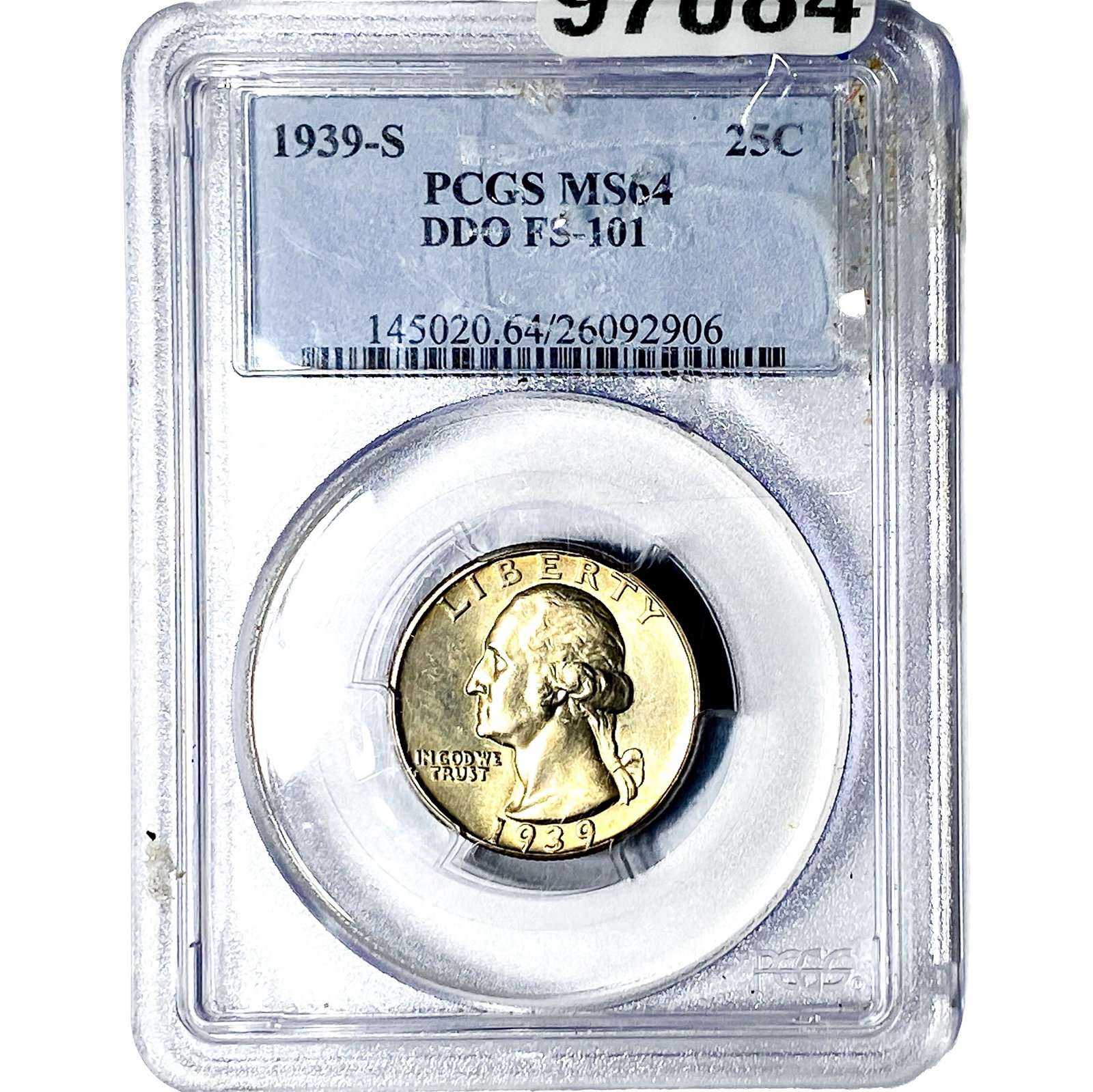 1939-S Washington Silver Quarter PCGS MS64 (1 of 2)