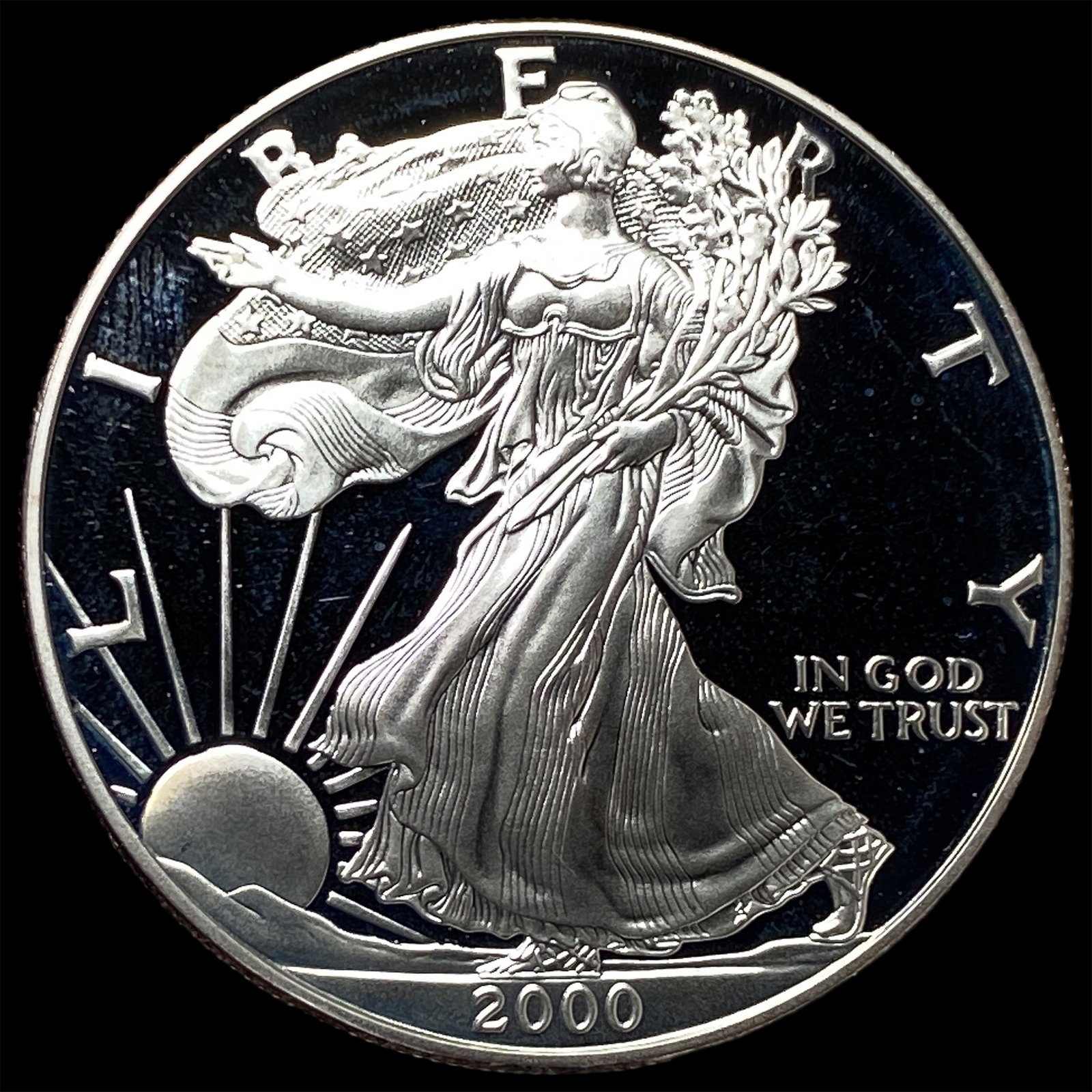 2000-P 1oz Silver American Eagle GEM PROOF (1 of 2)