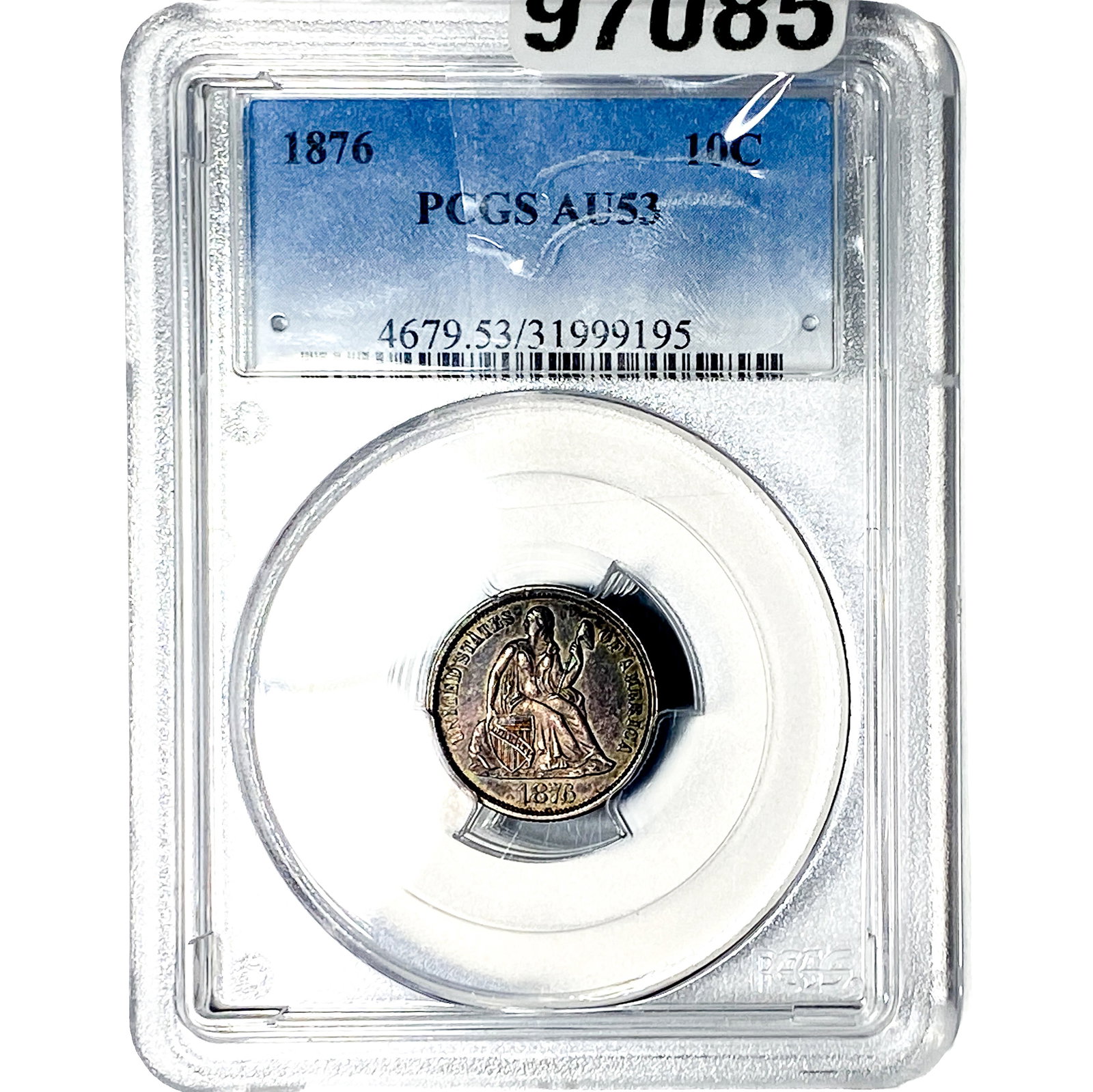 1876 Seated Liberty Dime PCGS AU53 (1 of 2)
