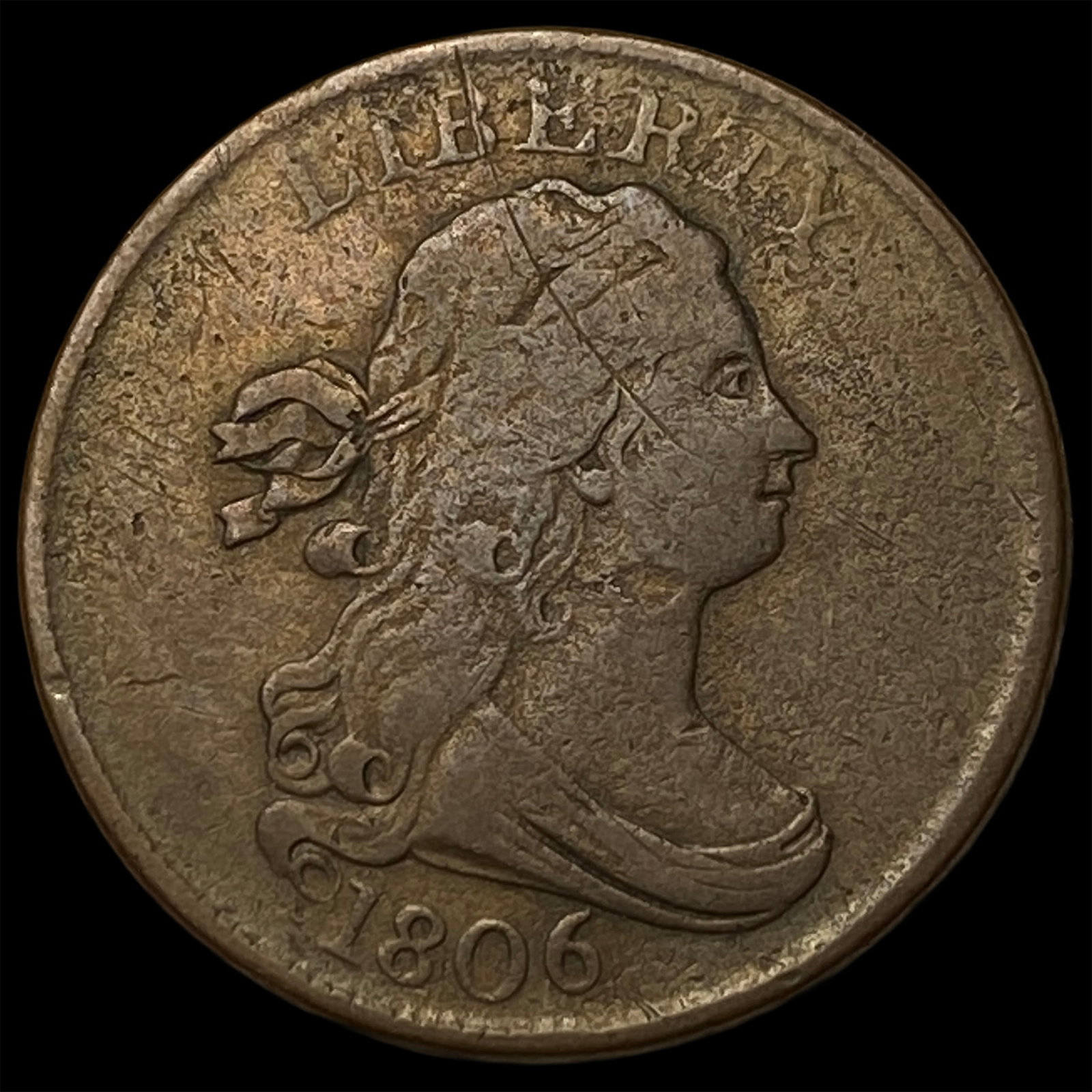 1806 Draped Bust Half Cent CLOSELY UNCIRCULATED (1 of 2)