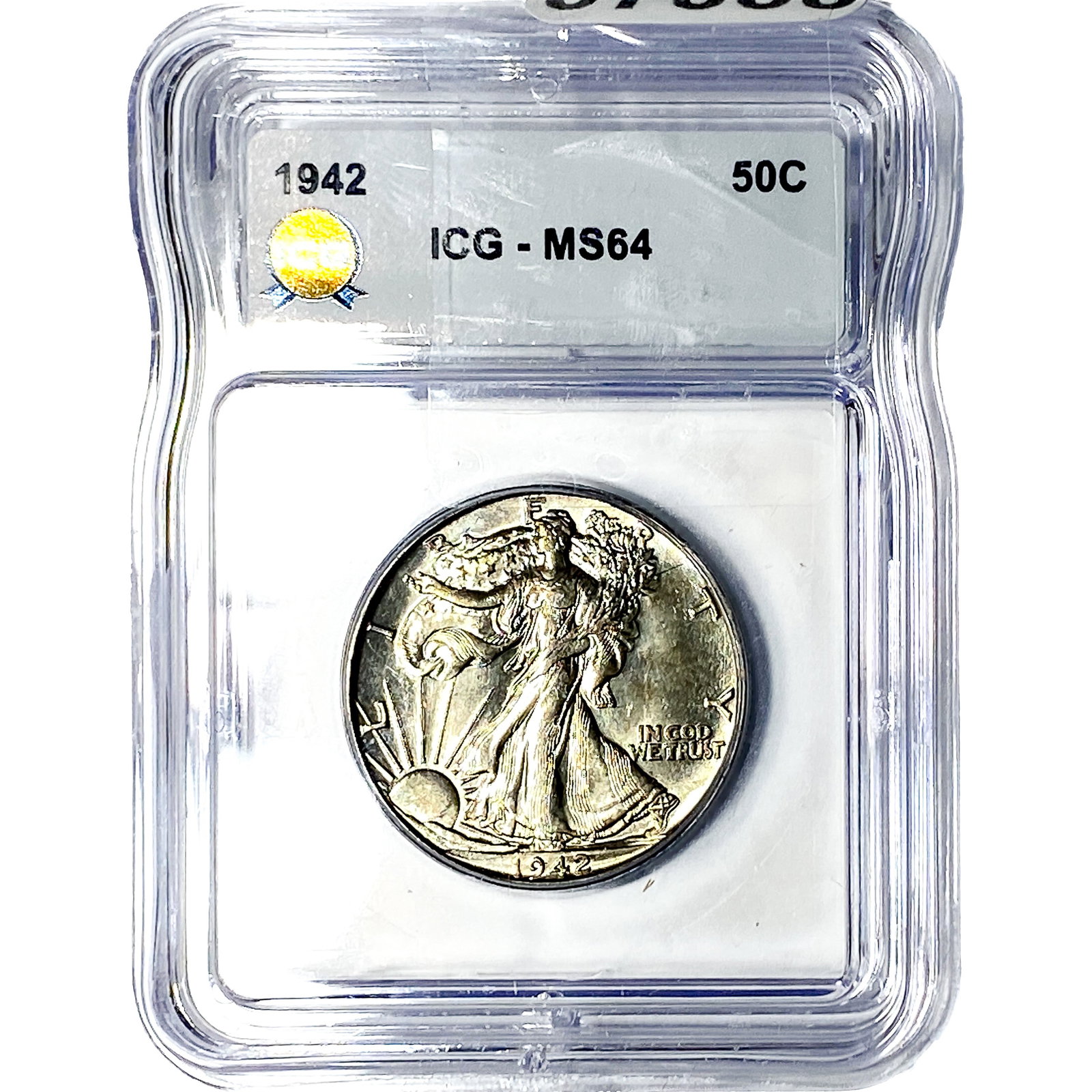 1942 Walking Liberty Half Dollar ICG MS64: 1942 Walking Liberty Half Dollar ICG MS64