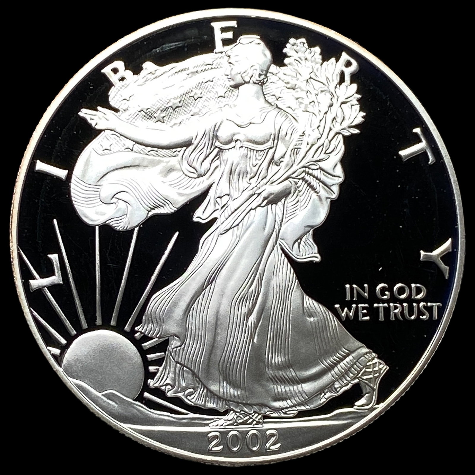 2002-W 1oz Silver American Eagle Proof GEM PROOF (1 of 2)