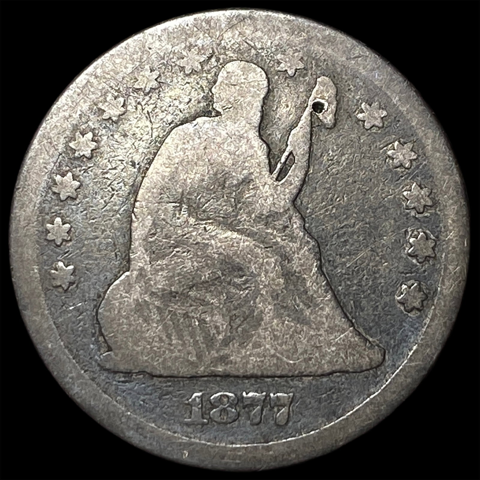 1877 Seated Liberty Quarter NICELY CIRCULATED (1 of 2)