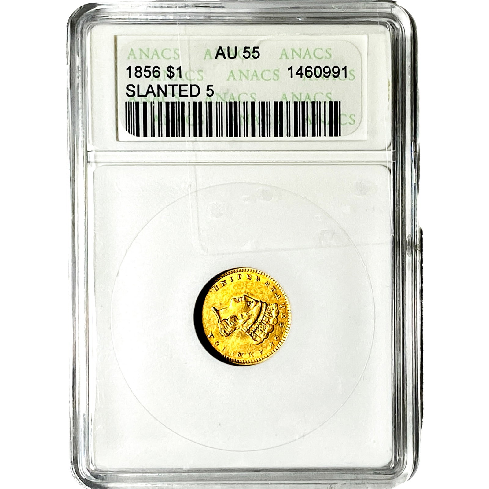 1856 Type 2 Dollar ANACS AU55 (1 of 2)