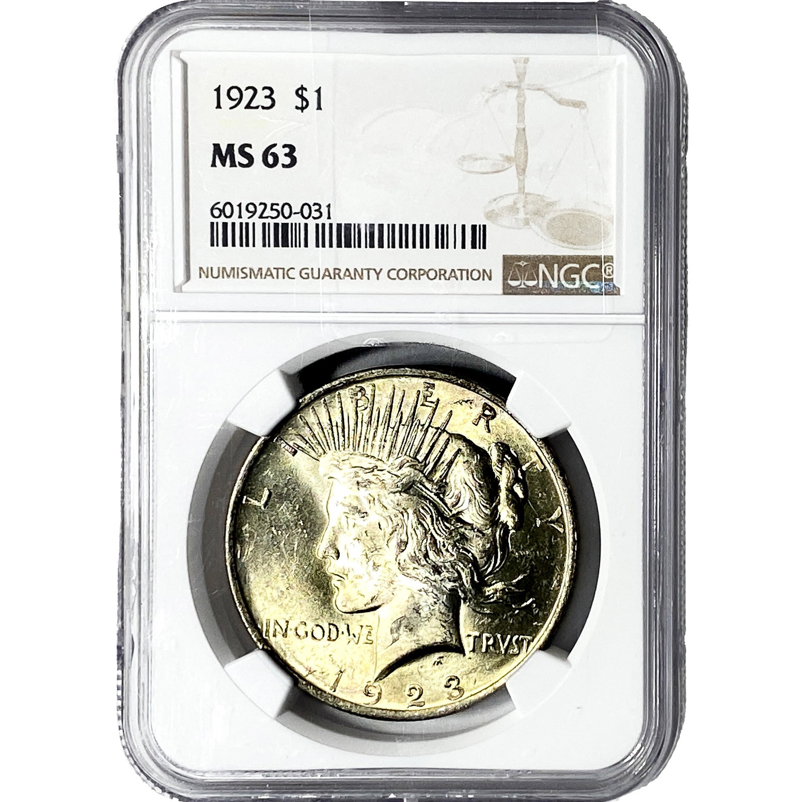 1923 Silver Peace Dollar NGC MS63: 1923 Silver Peace Dollar NGC MS63
