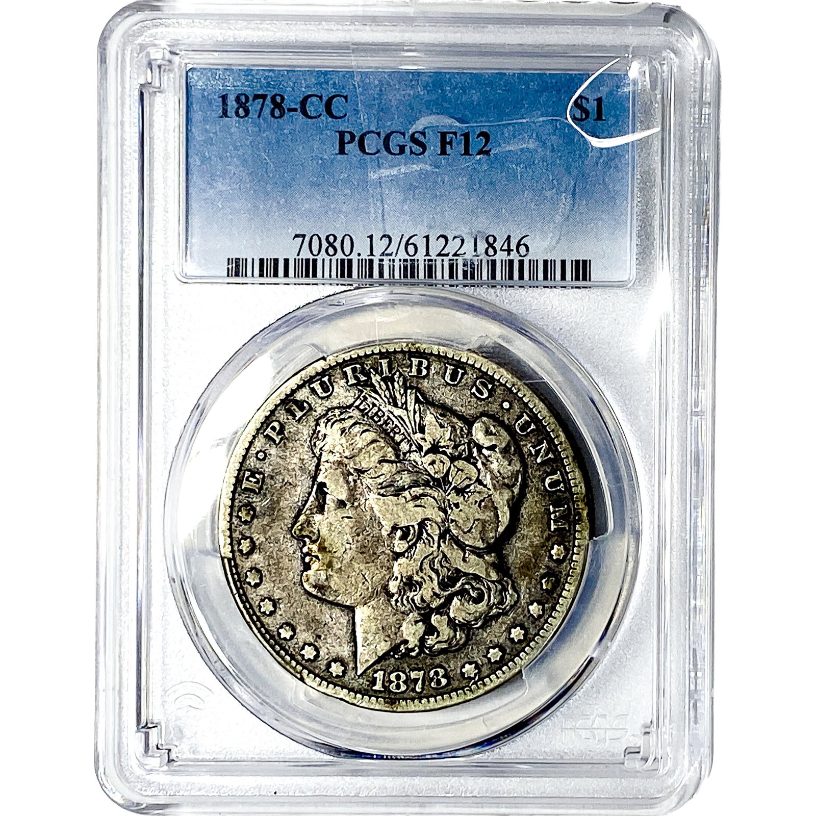 1878-CC Morgan Silver Dollar PCGS F12: 1878-CC Morgan Silver Dollar PCGS F12