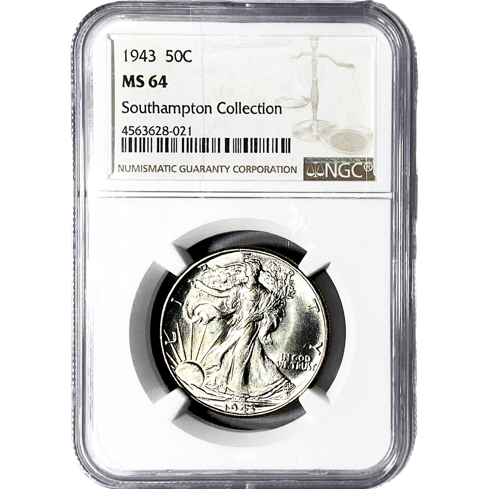 1943 Walking Liberty Half Dollar NGC MS64: 1943 Walking Liberty Half Dollar NGC MS64