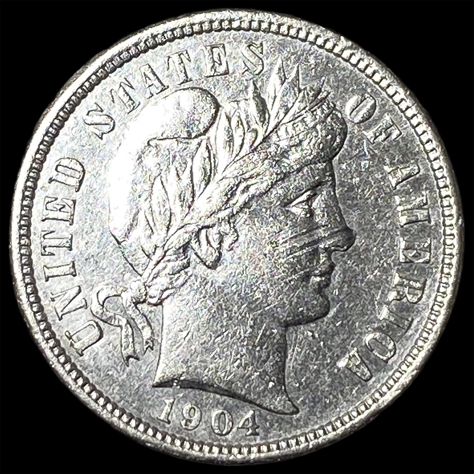 1904-S Silver Barber Dime CLOSELY UNCIRCULATED (1 of 2)