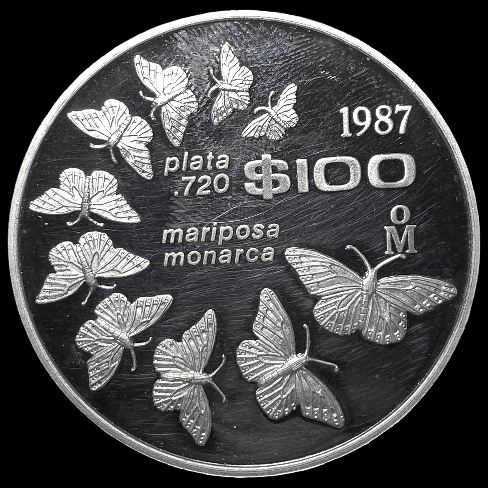 1987 Mo Silver 100 Pesos Mariposa Monarca GEM PROOF (1 of 2)