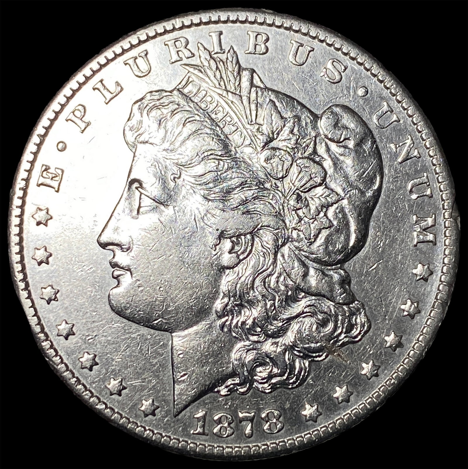 1878-S Silver Morgan Dollar CHOICE AU: 1878-S Silver Morgan Dollar CHOICE AU