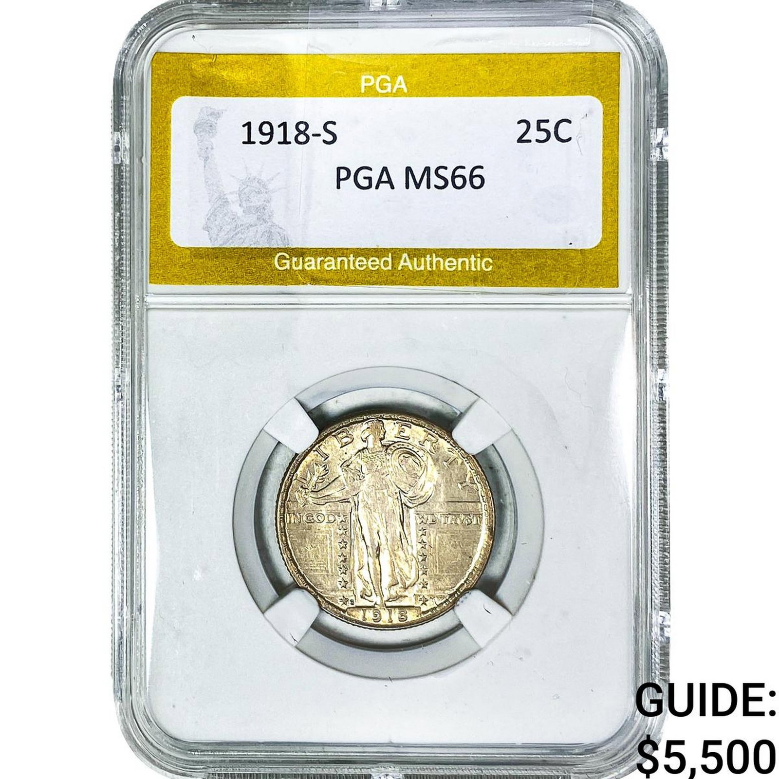 1918-S Standing Liberty Quarter PGA MS66 (1 of 2)