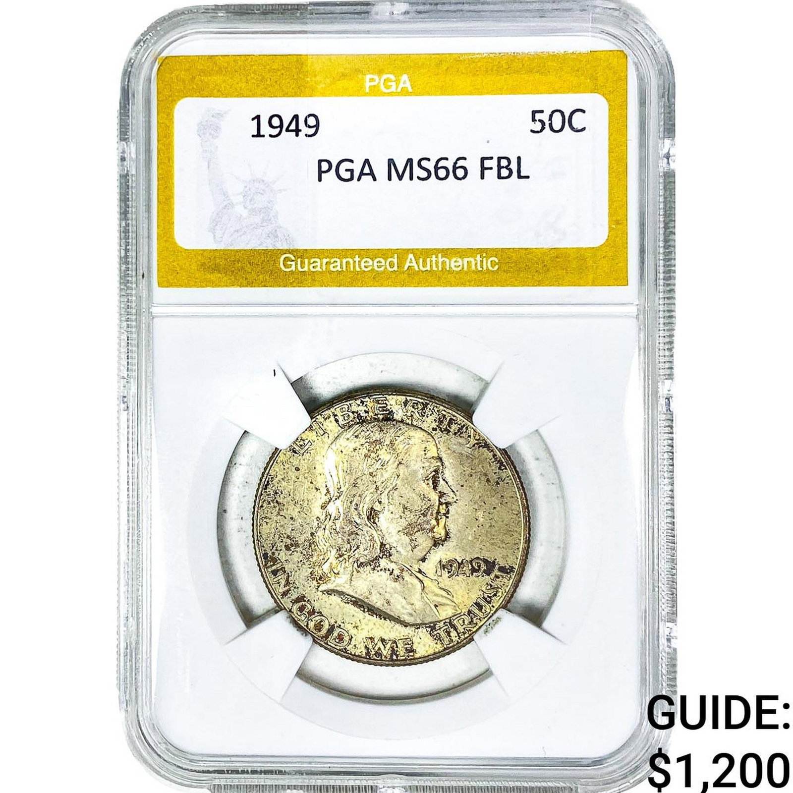 1949 Franklin Half Dollar PGA MS66 FBL (1 of 2)