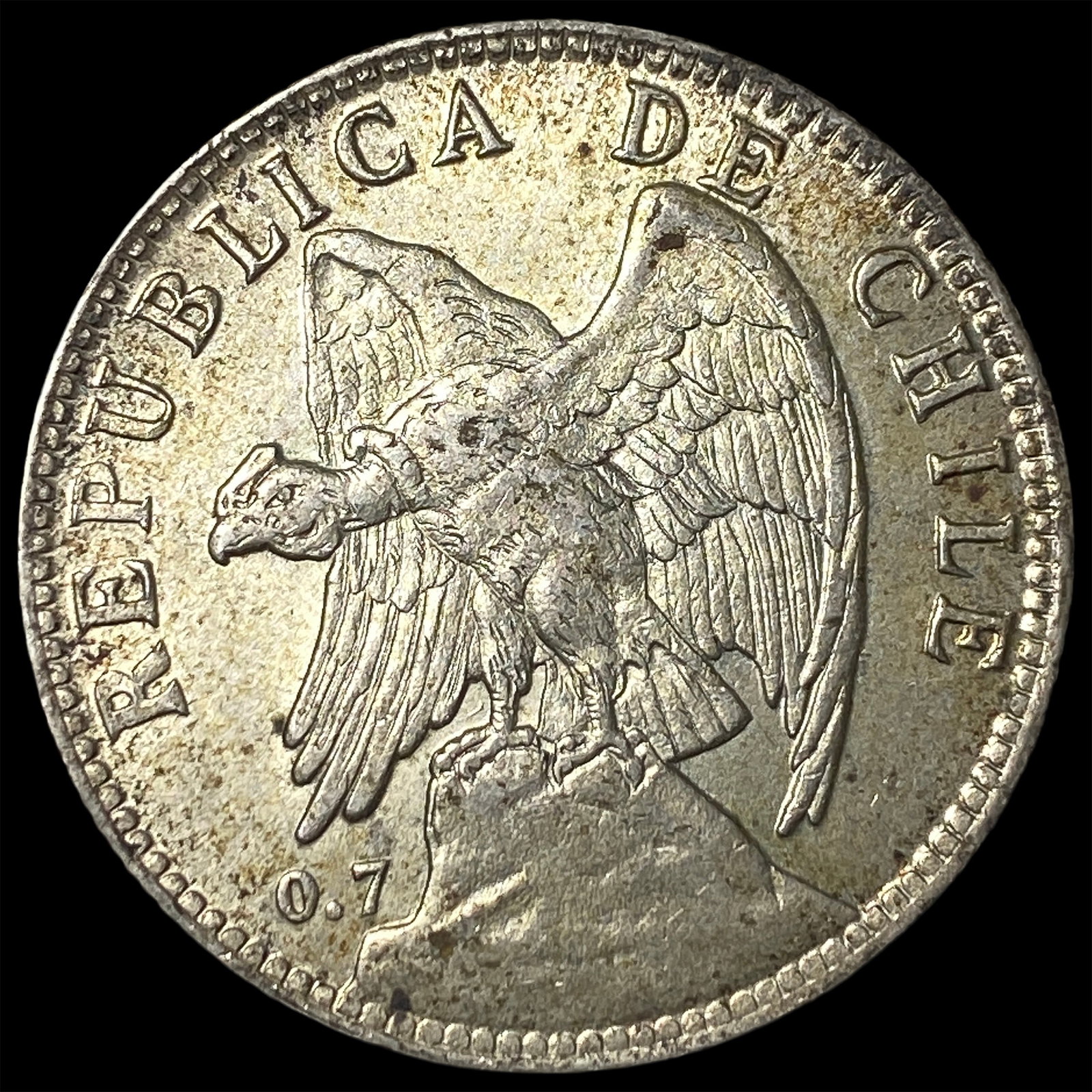 1905 Chile Silver 50 Centavos S Mint CHOICE AU (1 of 2)