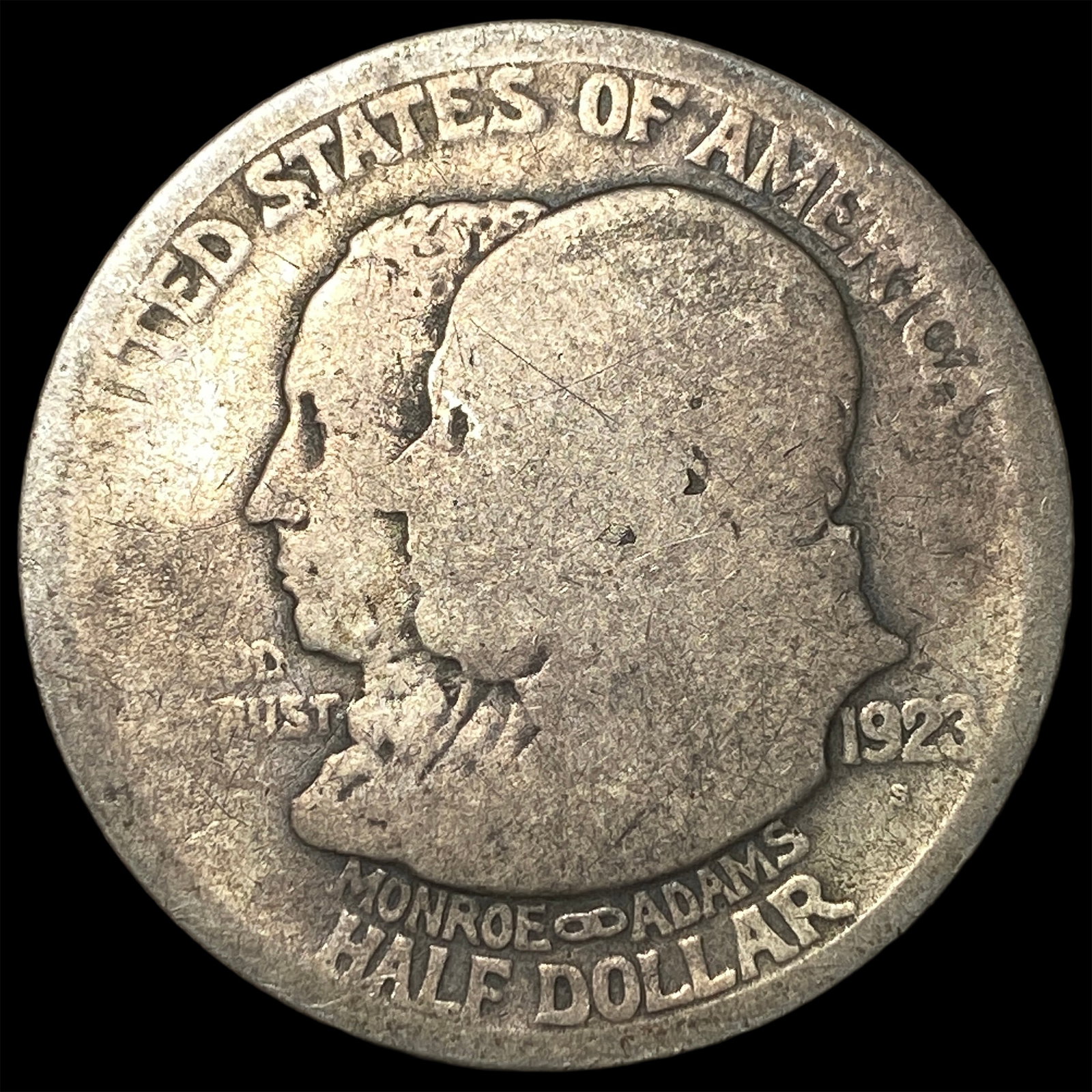 1923-S Silver Monroe Doctrine Centennial Half Dollar NICELY CIRCULATED (1 of 2)