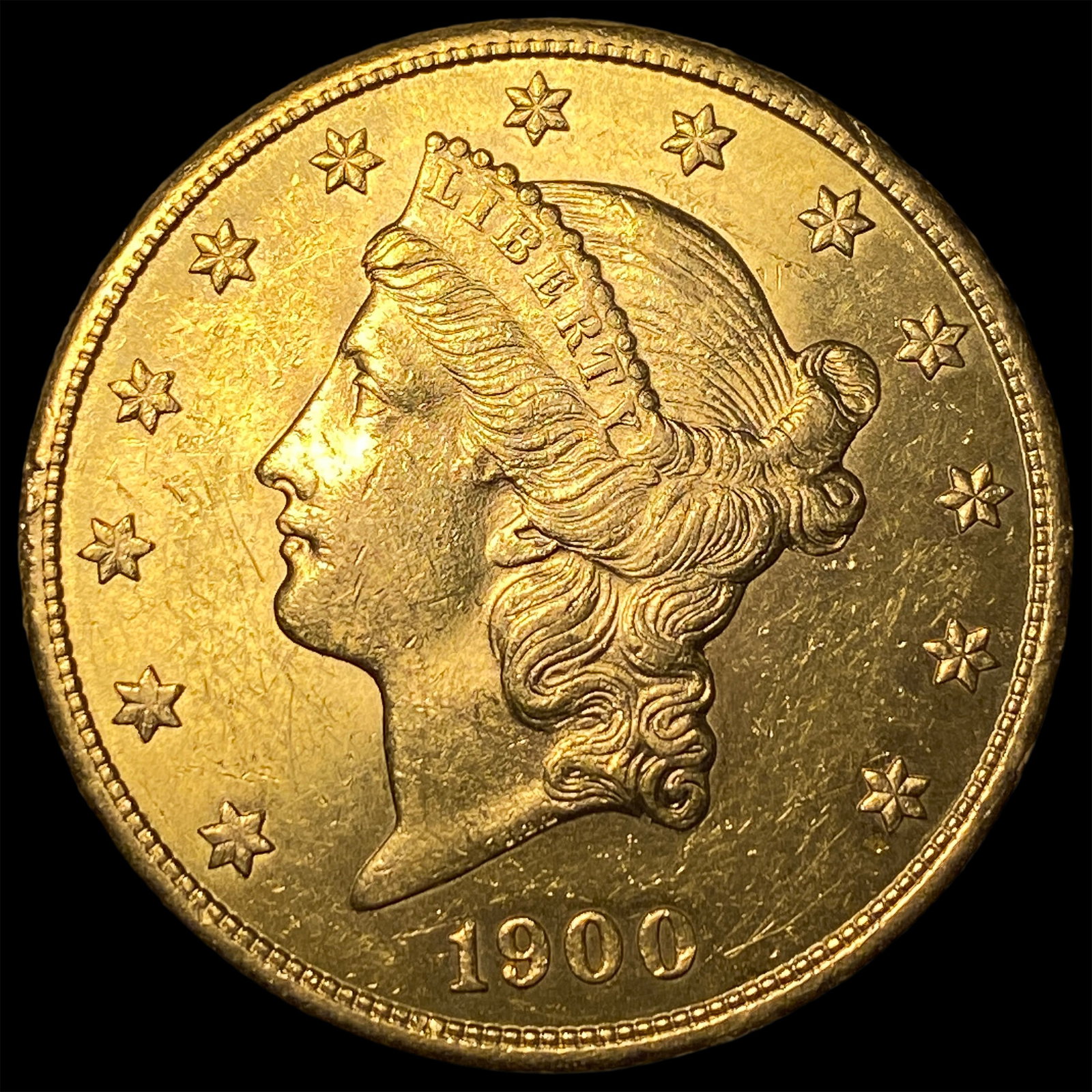 1900-S Gold $20 Liberty Head Double Eagle CHOICE BU (1 of 2)