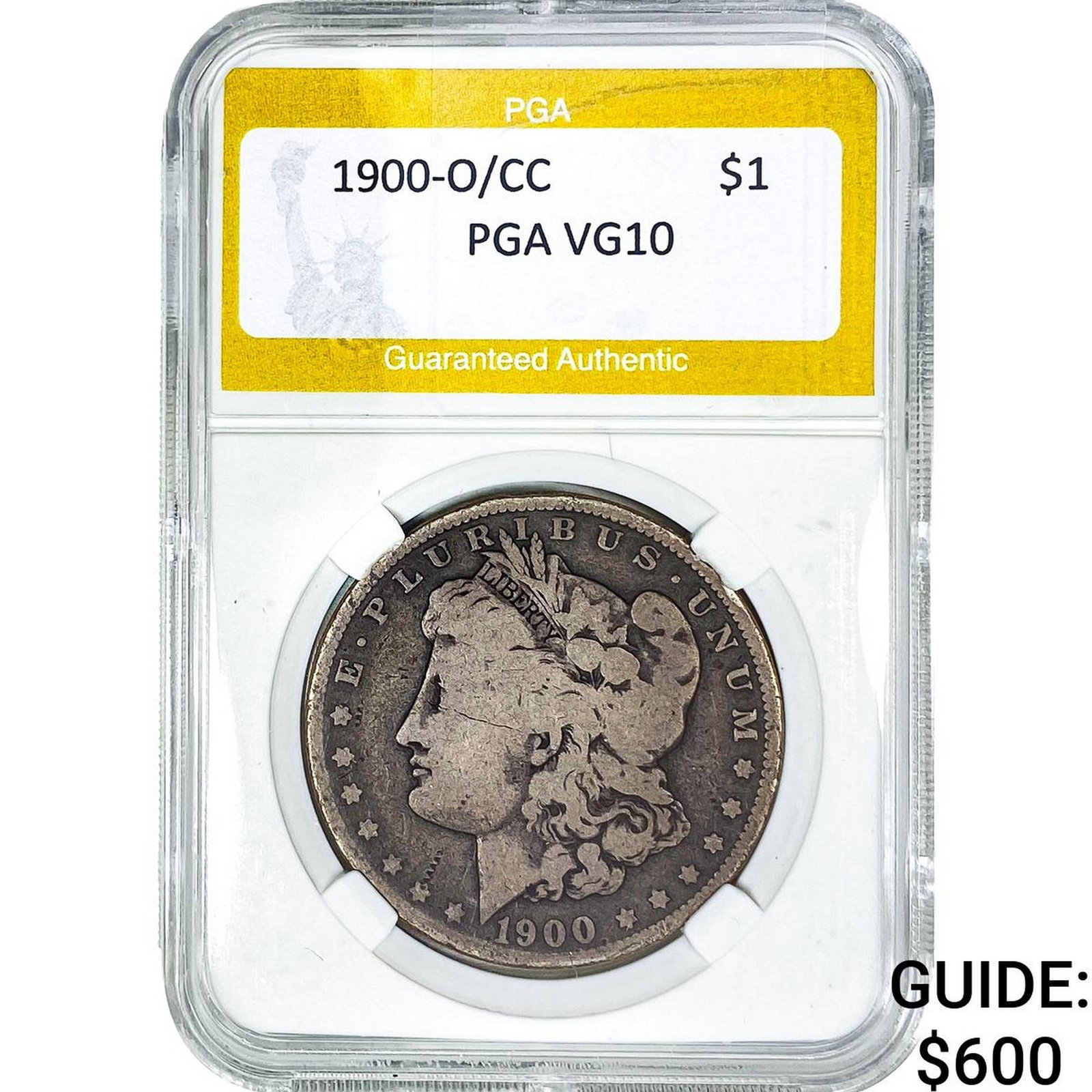 1900-O/CC Morgan Silver Dollar PGA VG10: 1900-O/CC Morgan Silver Dollar PGA VG10