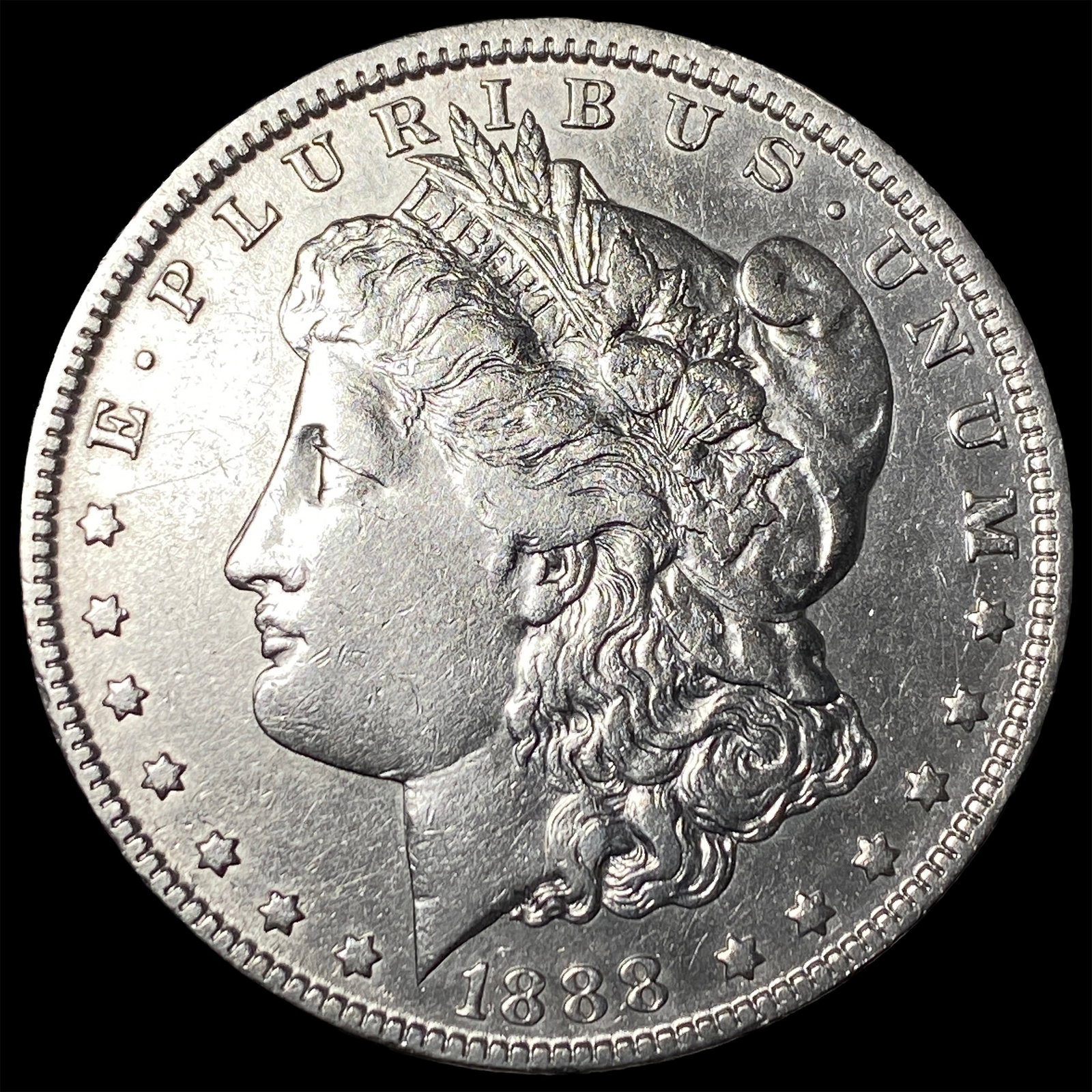1888-O Silver Morgan Dollar ABOUT UNCIRCULATED (1 of 2)