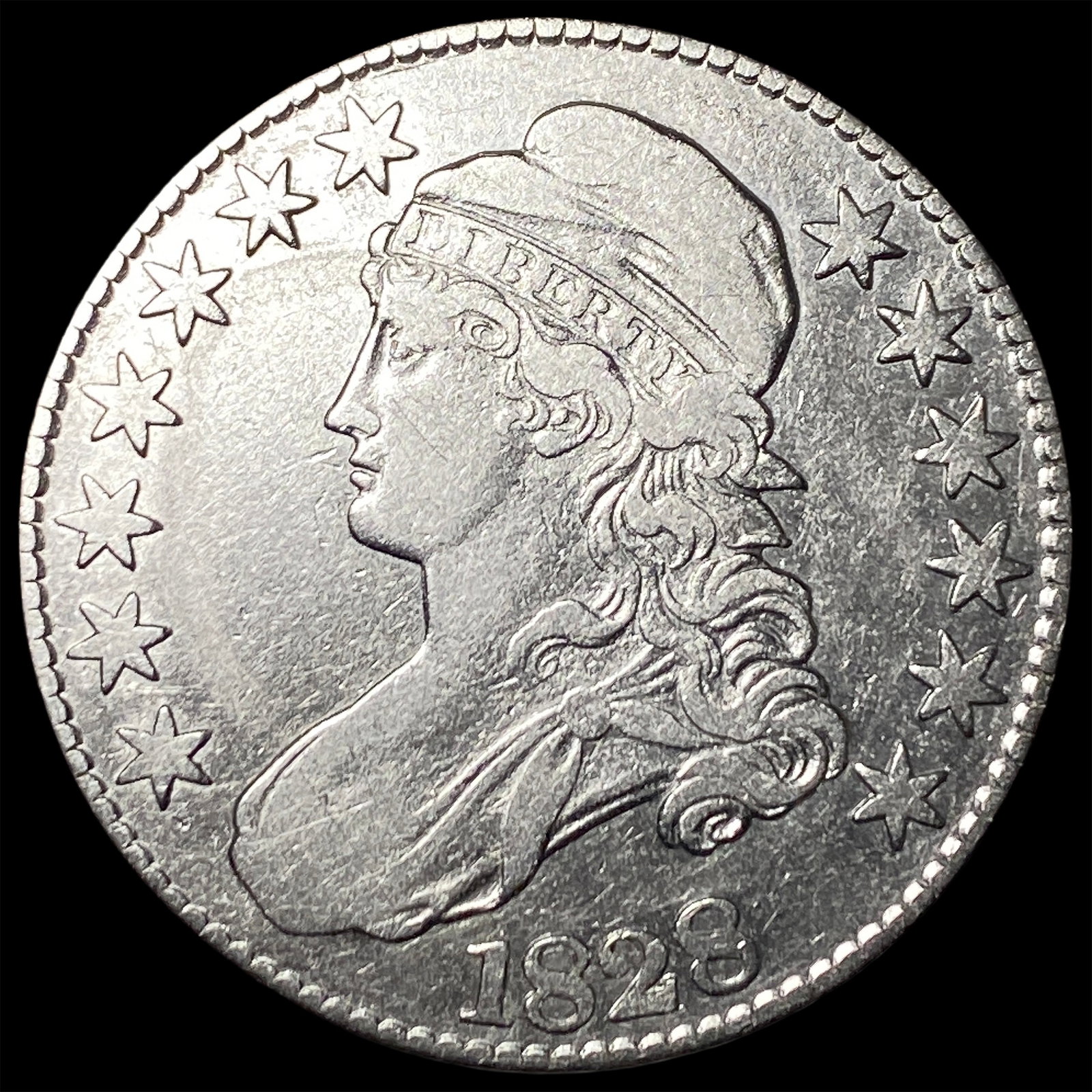 1828 Capped Bust Half Dollar CLOSELY UNCIRCULATED (1 of 2)