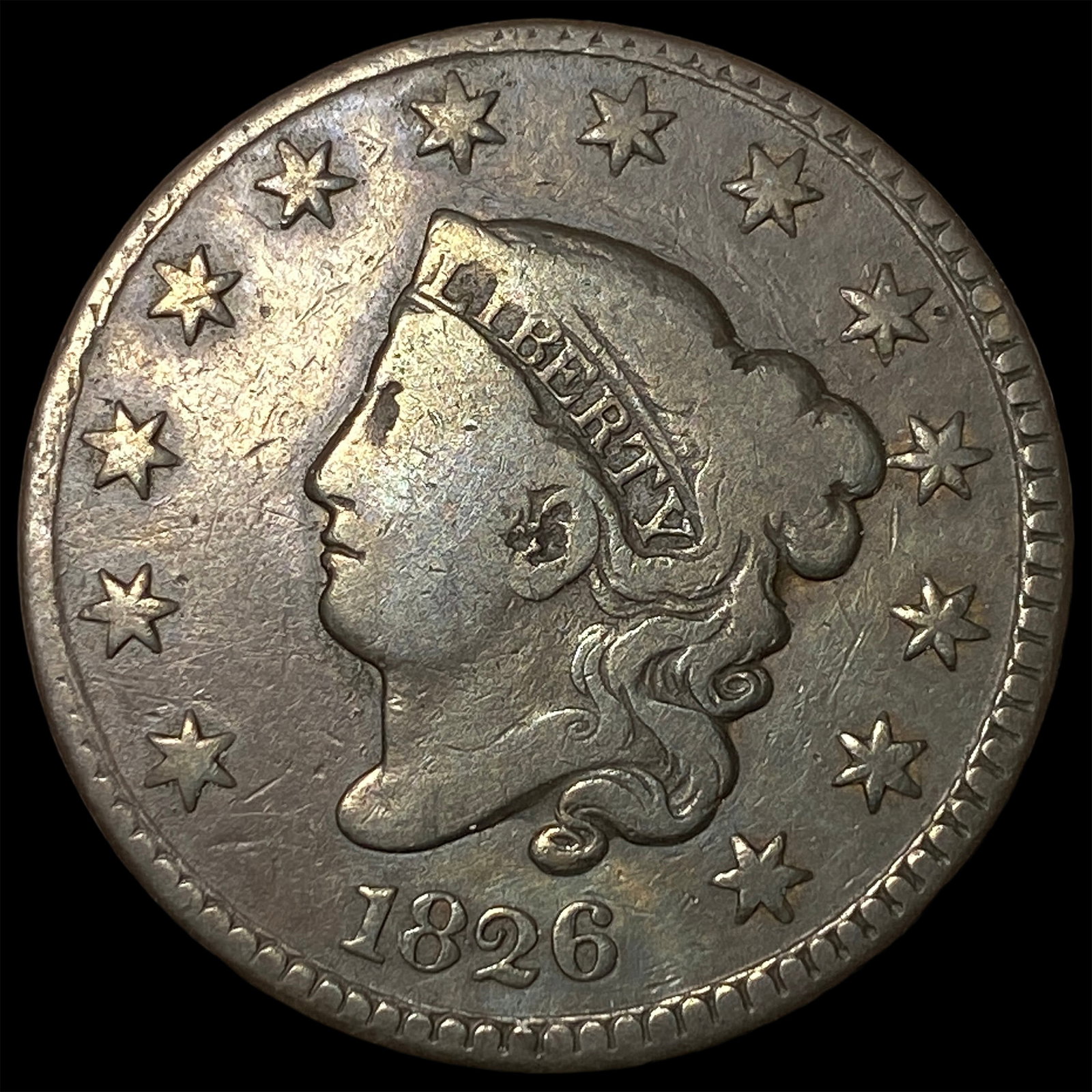 1826 Coronet Head Large Cent LIGHTLY CIRCULATED: 1826 Coronet Head Large Cent LIGHTLY CIRCULATED