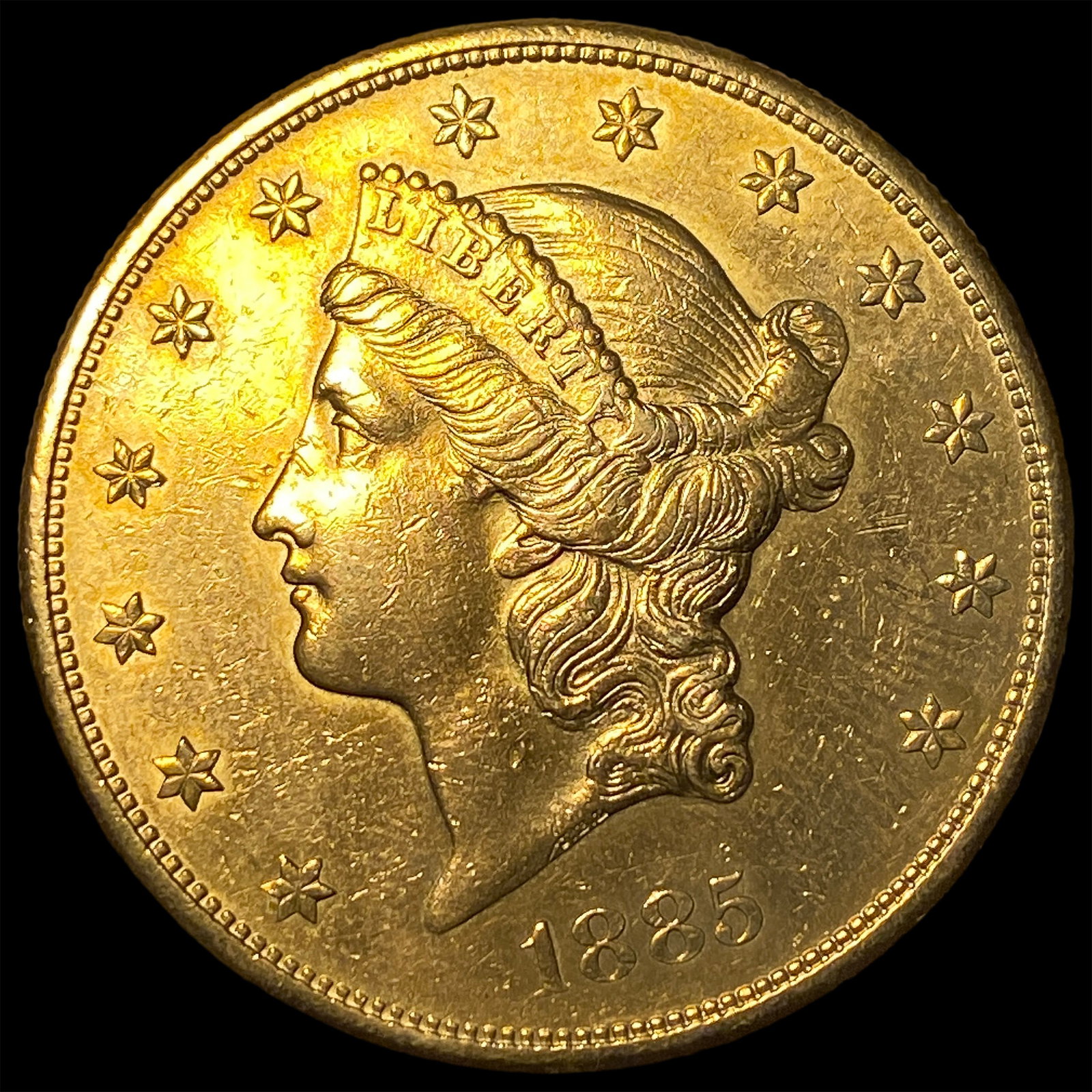 1885-S Gold $20 Liberty Head Double Eagle UNCIRCULATED (1 of 2)