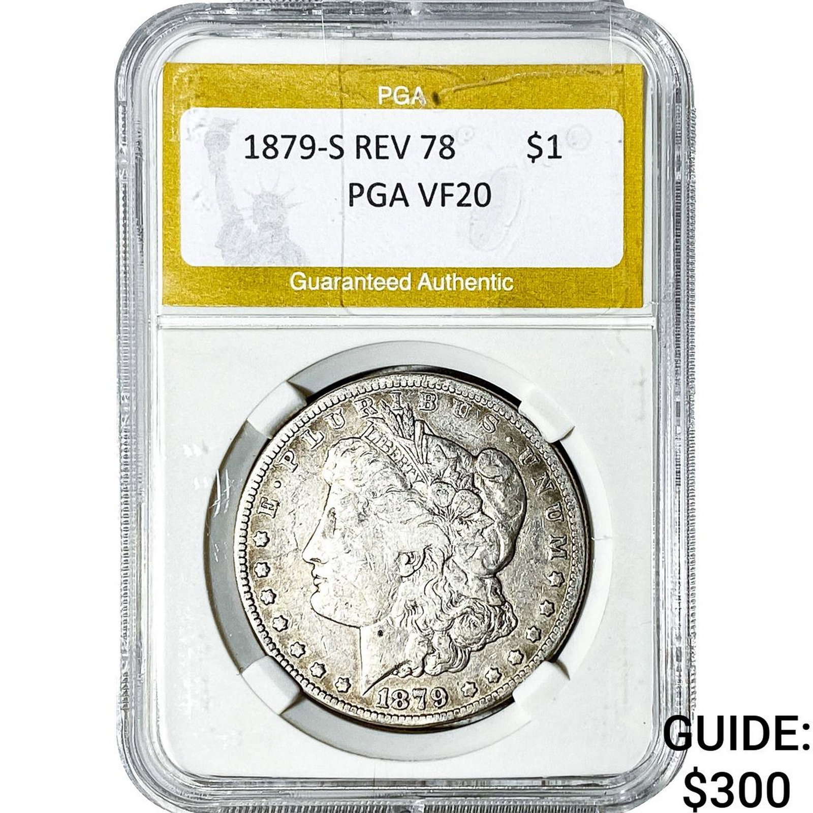 1879-S Morgan Silver Dollar PGA VF20: 1879-S Morgan Silver Dollar PGA VF20