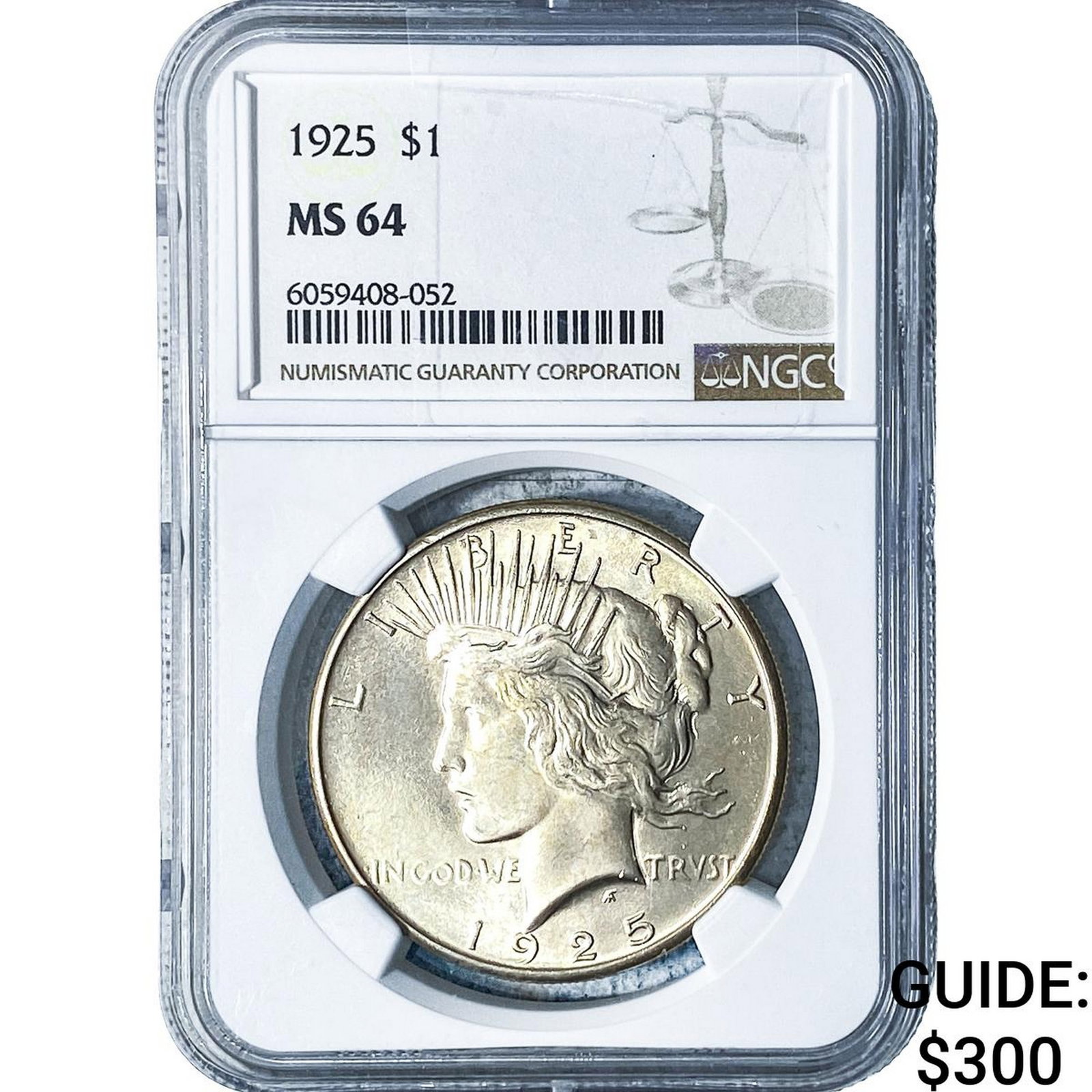 1925 Silver Peace Dollar NGC MS64: 1925 Silver Peace Dollar NGC MS64