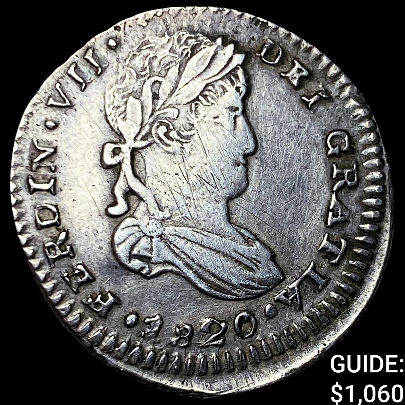 1820-AG Mexico Ferdinand VII Silver 1 Real (1 of 2)