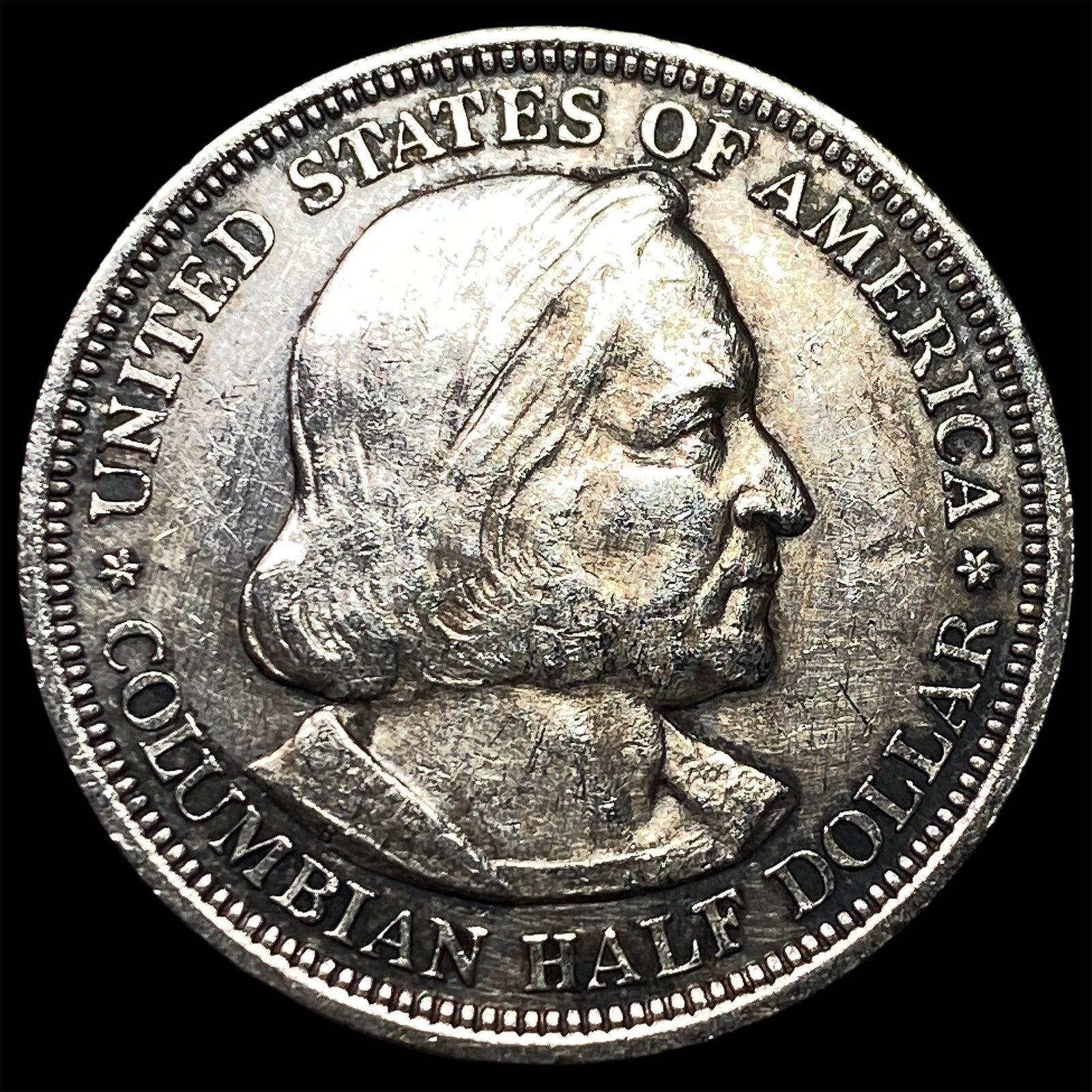 1893 Silver Columbian Expo Half Dollar NEARLY UNCIRCULATED (1 of 2)