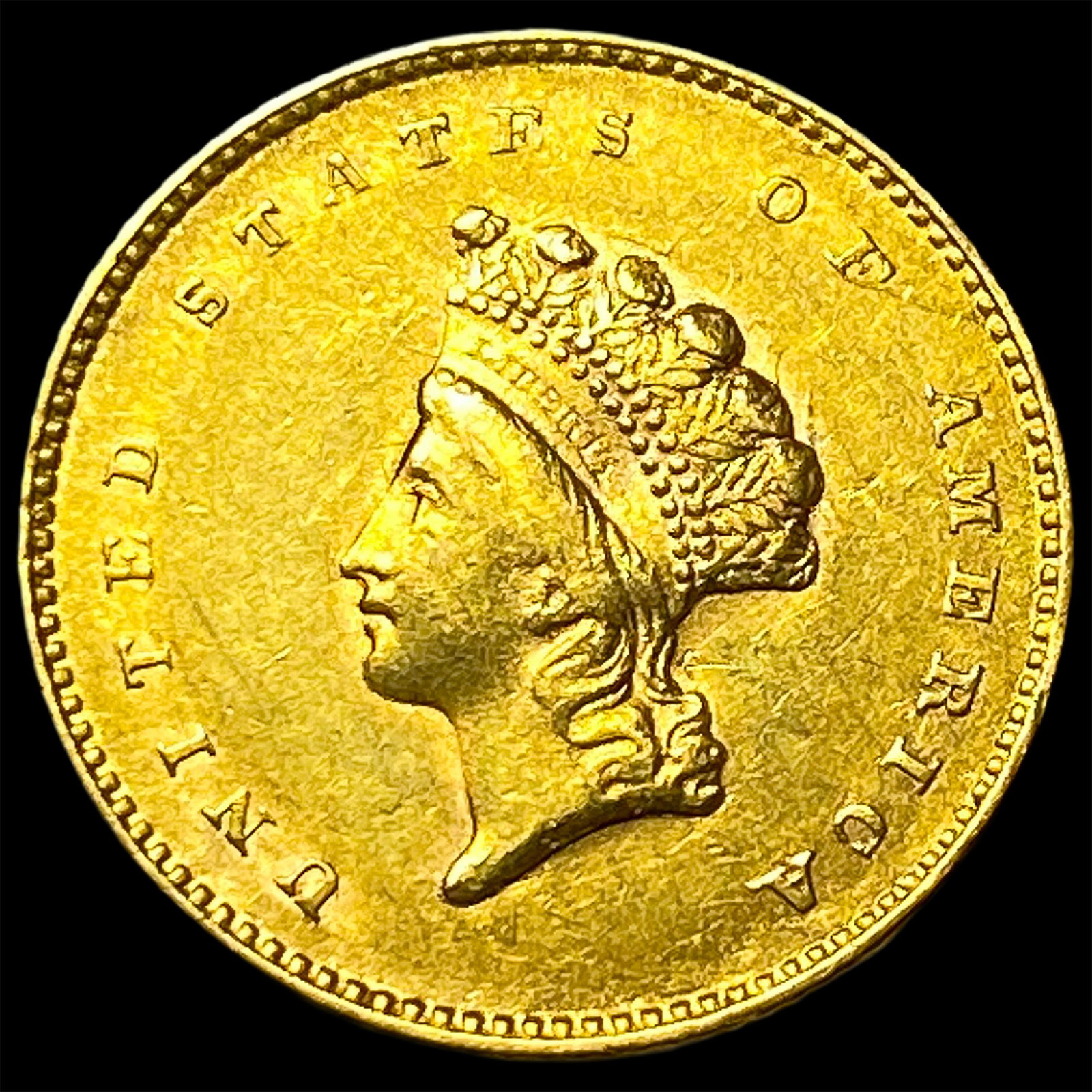 1854 Gold $1 Indian Princess Head CHOICE AU: 1854 Gold $1 Indian Princess Head CHOICE AU