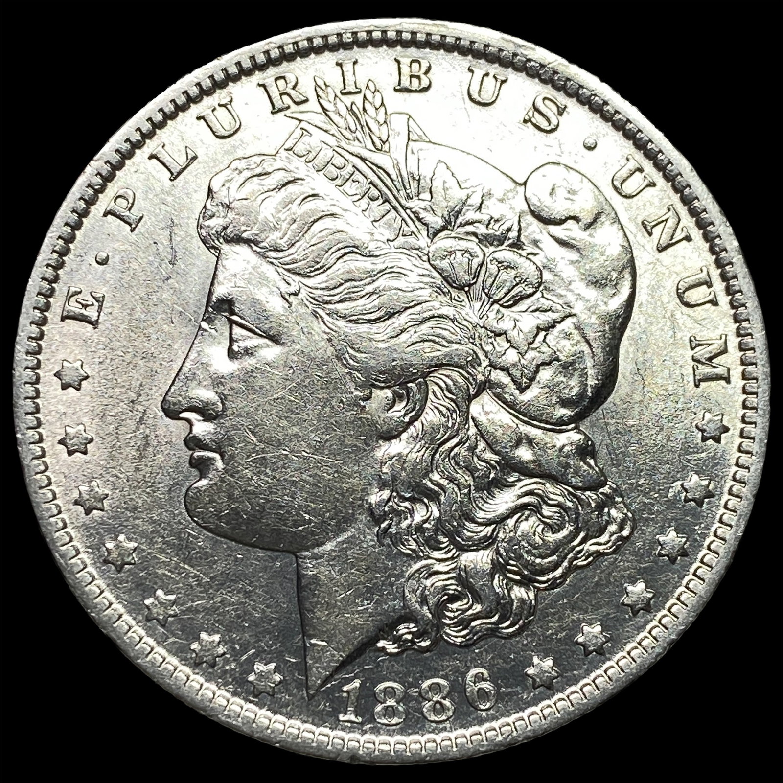 1886-S Silver Morgan Dollar CHOICE AU: 1886-S Silver Morgan Dollar CHOICE AU