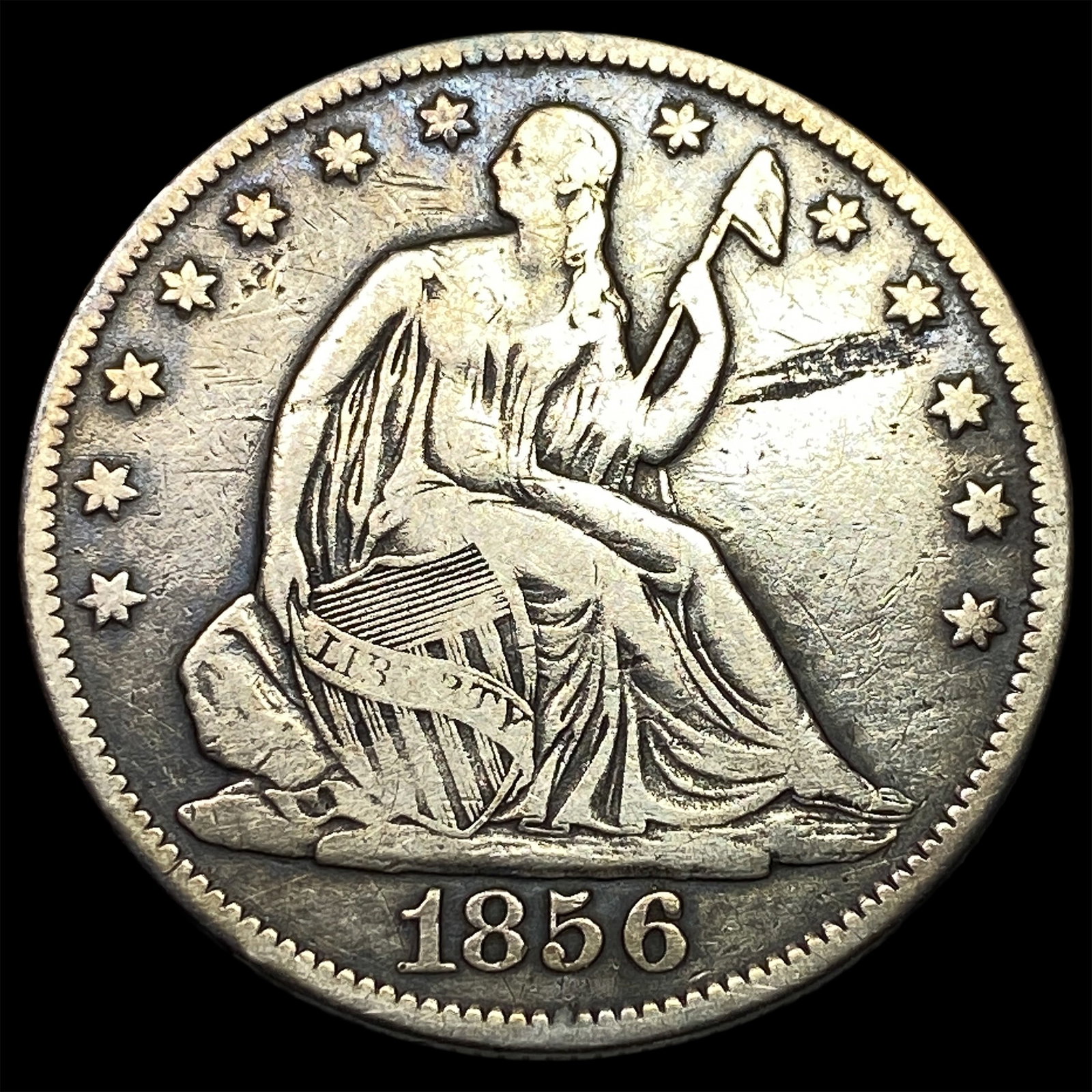 1856-O Silver Half Dollar NICELY CIRCULATED: 1856-O Silver Half Dollar NICELY CIRCULATED