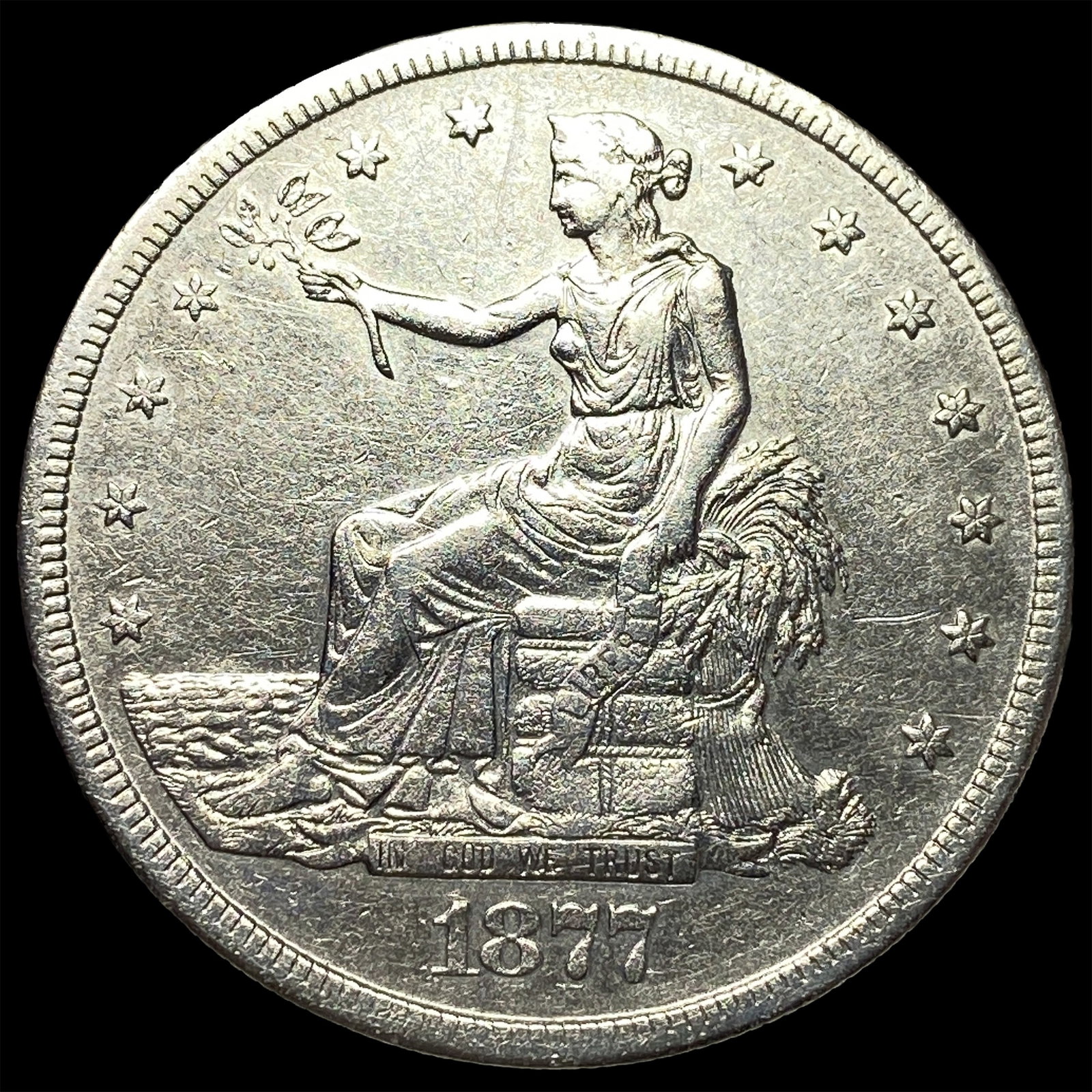 1877-S Silver Trade Dollar ABOUT UNCIRCULATED (1 of 2)
