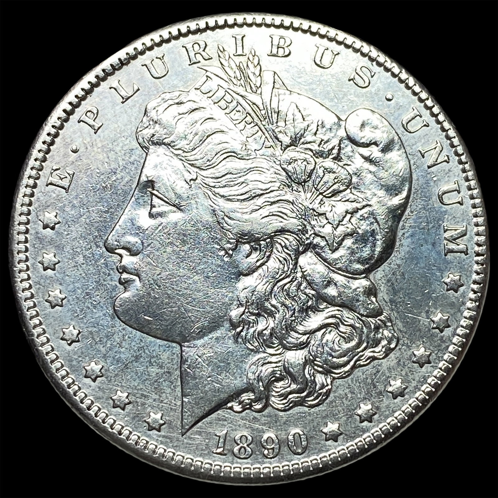 1890-CC Silver Morgan Dollar CLOSELY UNCIRCULATED: 1890-CC Silver Morgan Dollar CLOSELY UNCIRCULATED