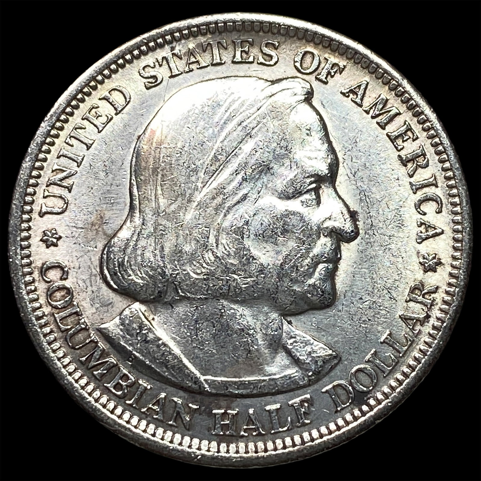1893 Silver Columbian Expo Half Dollar NEARLY UNCIRCULATED: 1893 Silver Columbian Expo Half Dollar NEARLY UNCIRCULATED