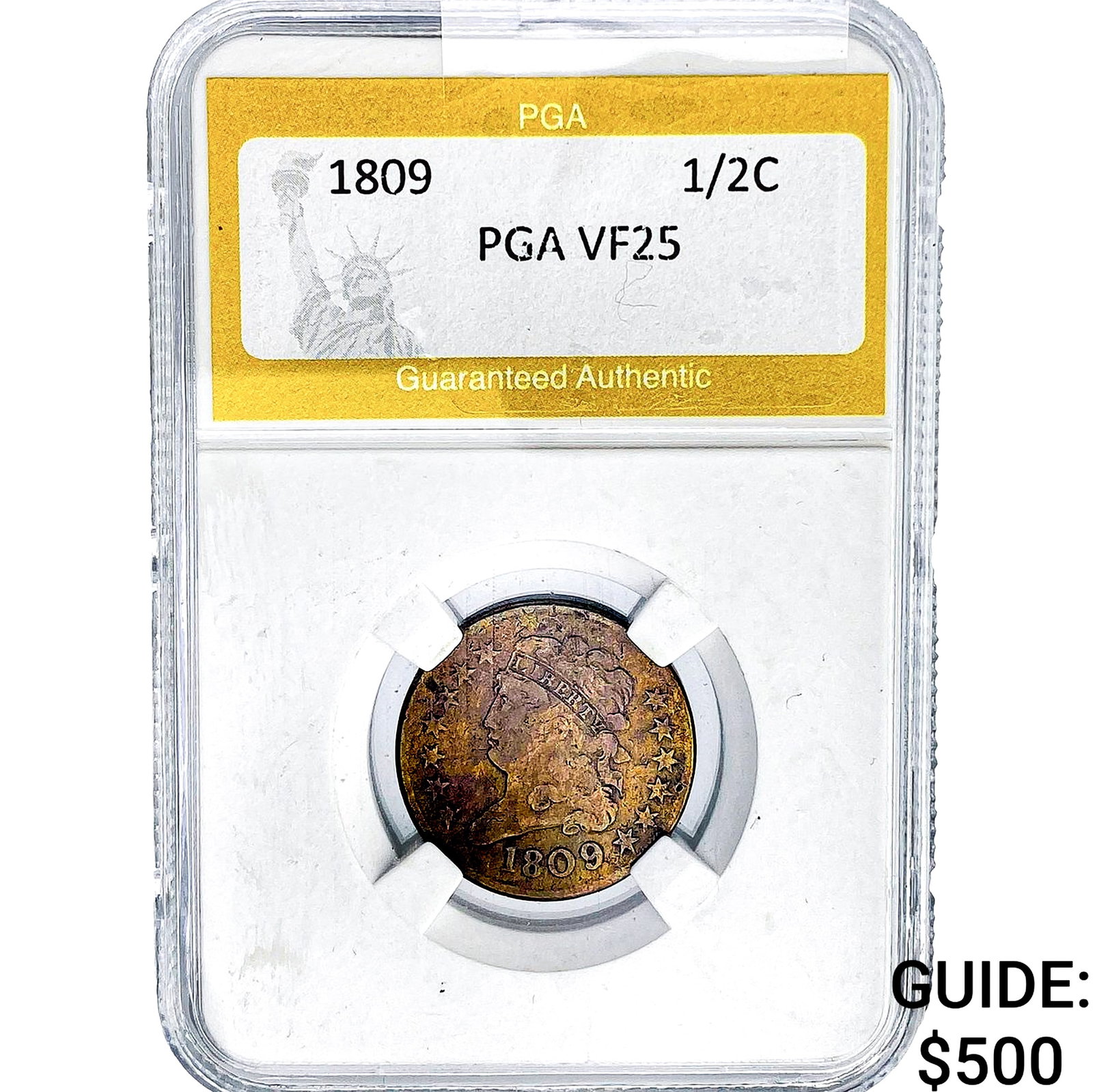 1809 Classic Head Half Cent PGA VF25 (1 of 2)