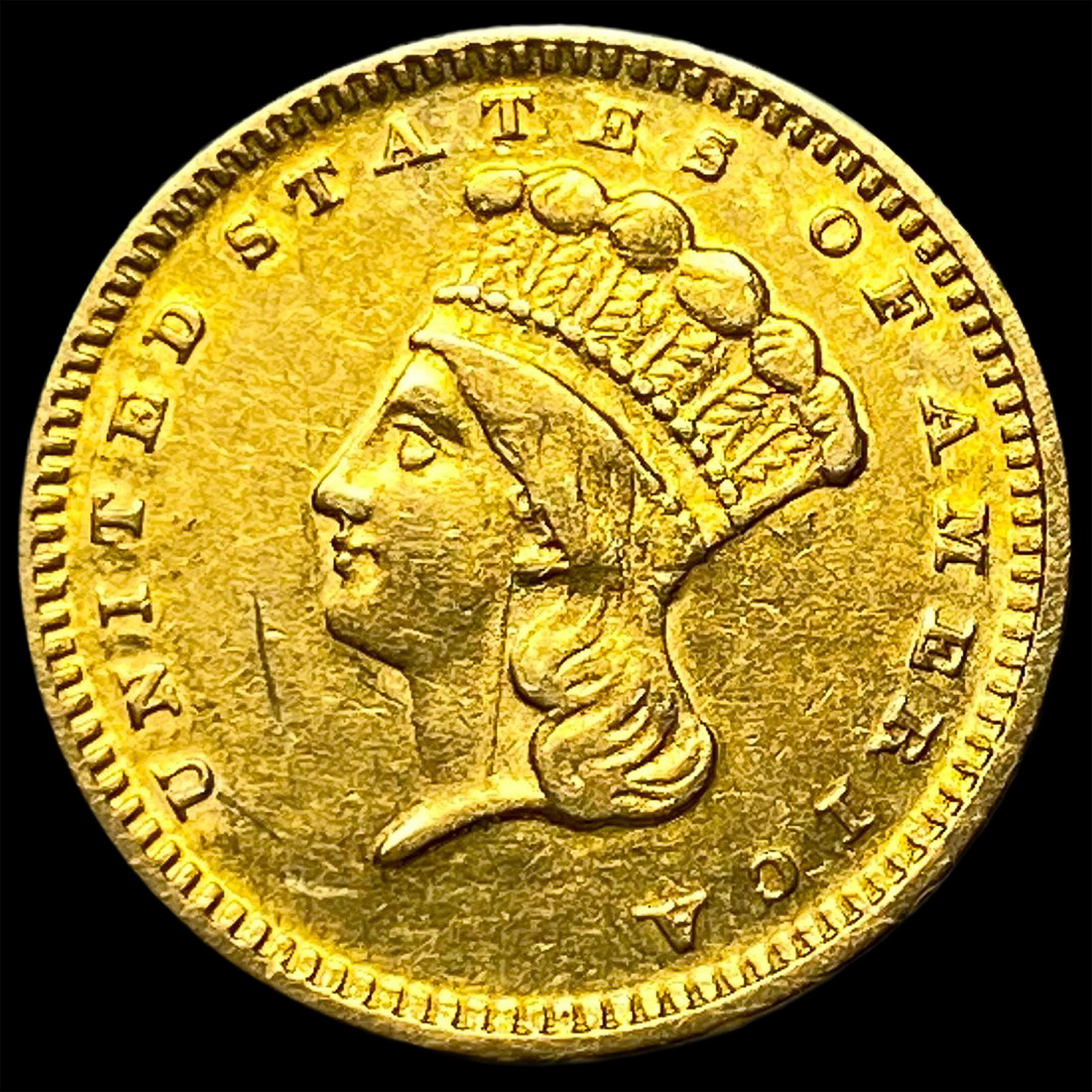 1873 Gold $1 Indian Head Type 3 GEM BU (1 of 2)