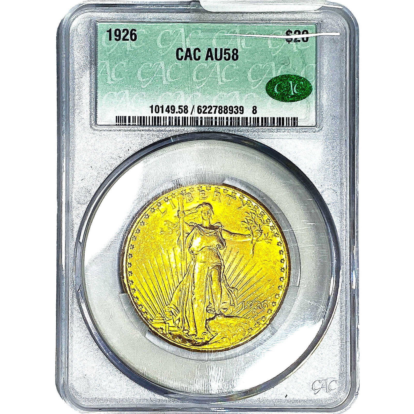 1926 $20 Gold Double Eagle CAC AU58 (1 of 4)