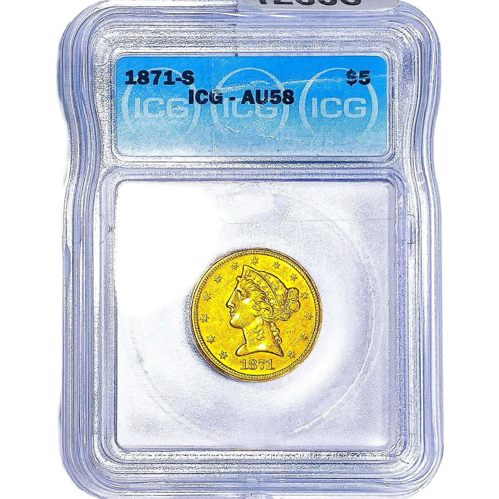 1871-S $5 Gold Half Eagle ICG AU58 (1 of 4)