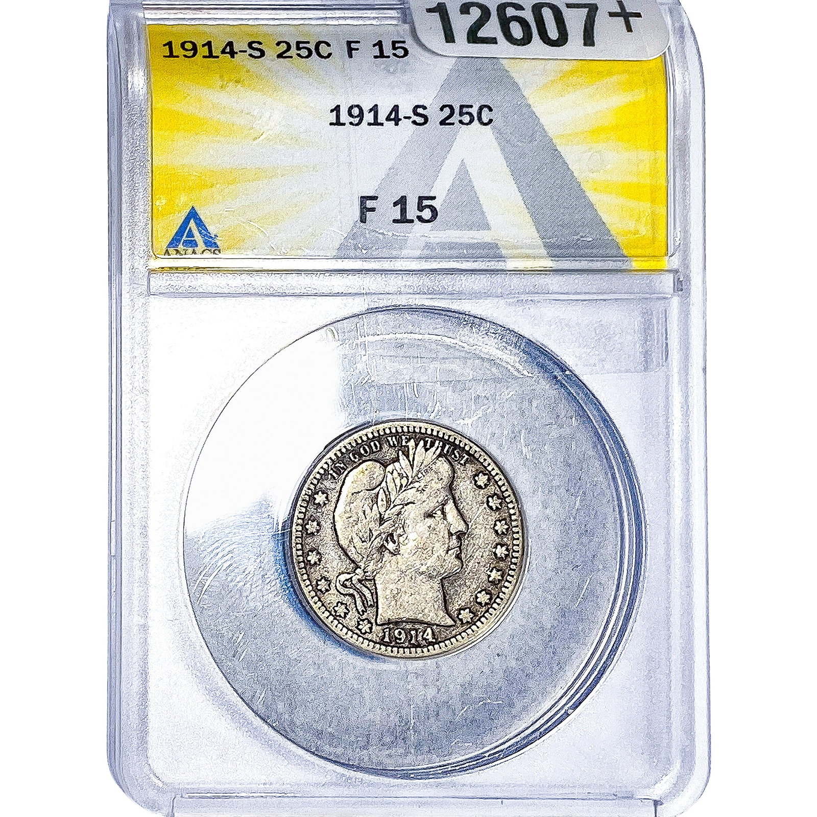 1914-S Barber Quarter ANACS F15 (1 of 4)
