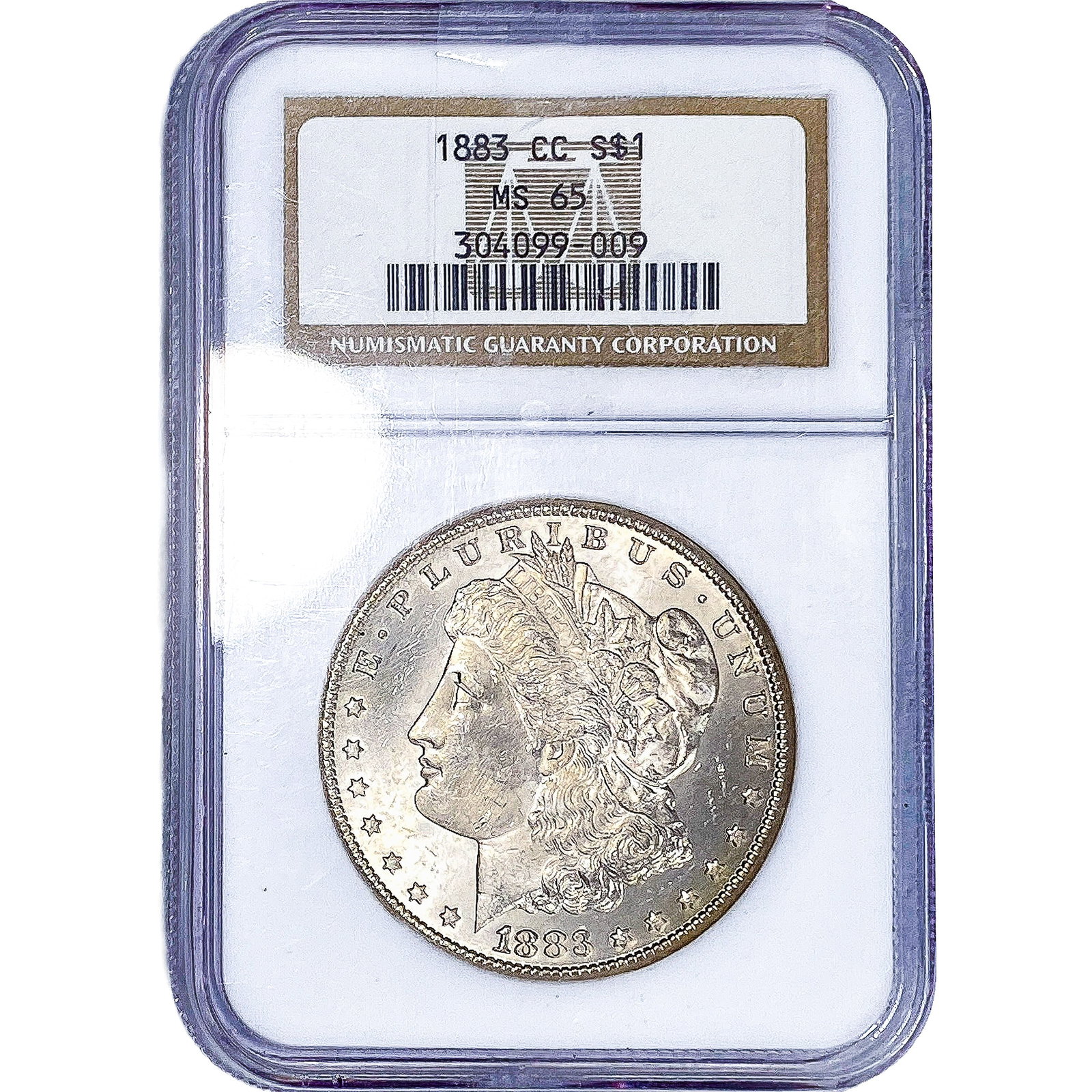 1883-CC Morgan Silver Dollar NGC MS65: 1883-CC Morgan Silver Dollar NGC MS65