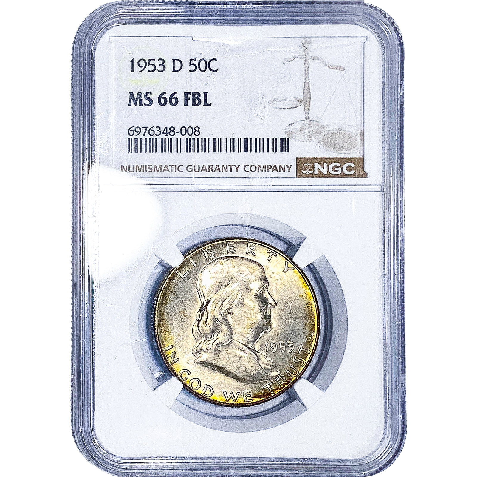 1953-D Franklin Half Dollar NGC MS66 FBL (1 of 4)