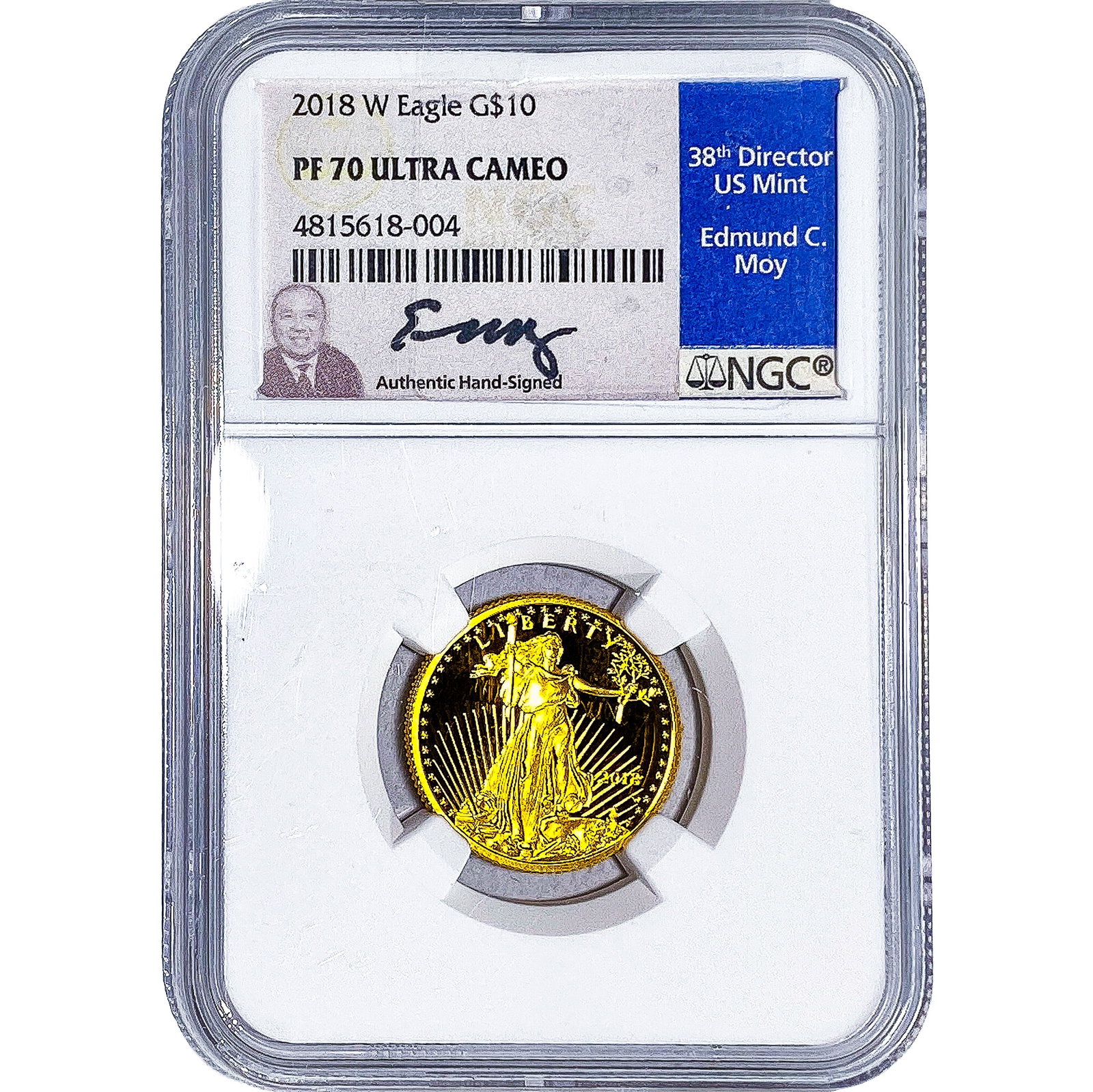 2018-W Gold $10 American Eagle 1/4oz NGC PF70 Ultra Cameo (1 of 4)
