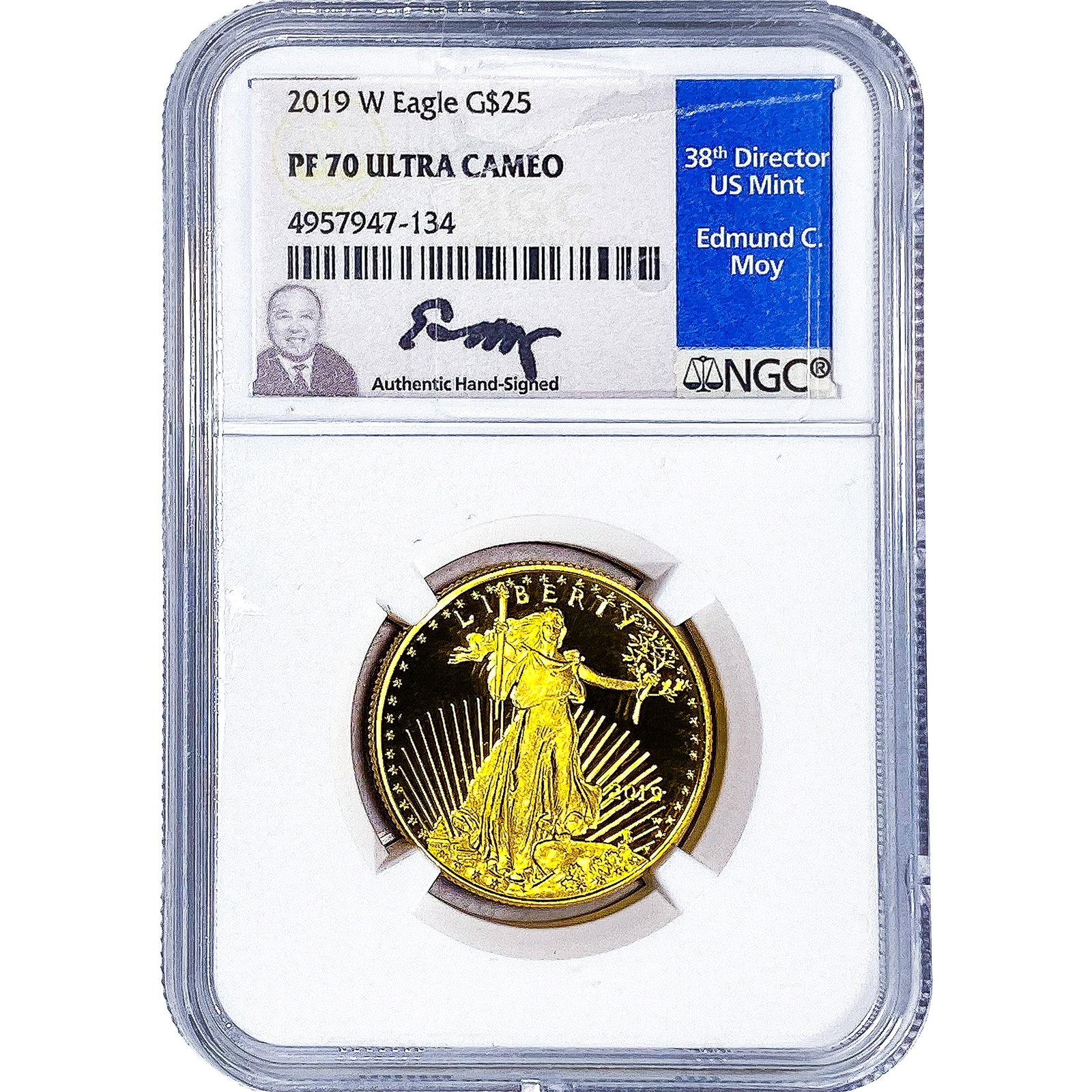 2019-W Gold $25 American Eagle 1/2oz NGC PF70 Ultra Cameo (1 of 4)
