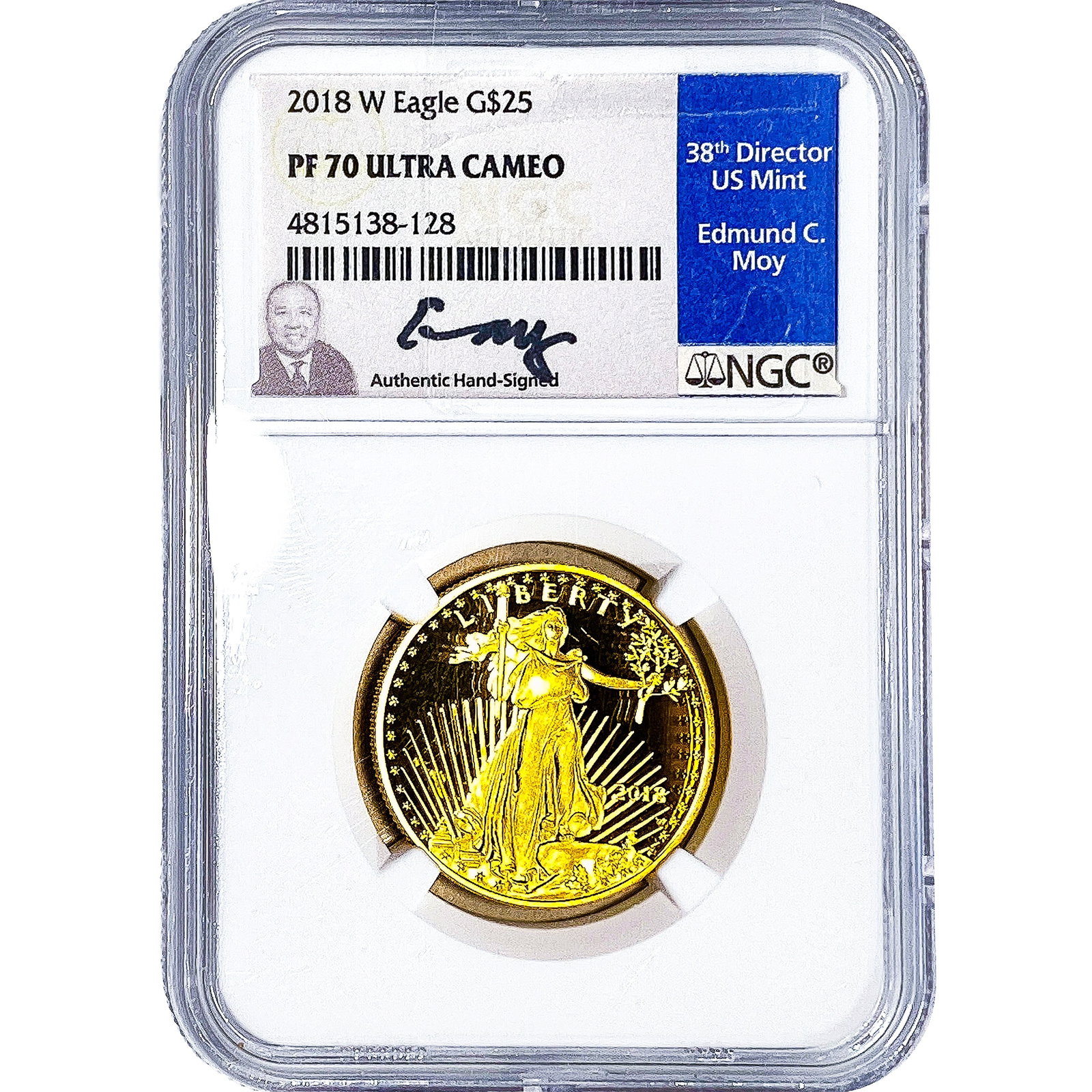 2018-W Gold $25 American Eagle 1/2oz NGC PF70 Ultra Cameo (1 of 4)