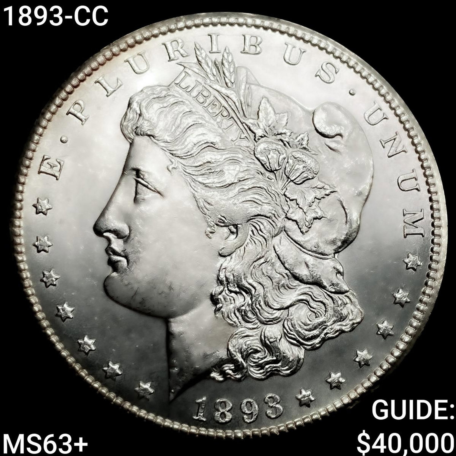 1893-CC Morgan Silver Dollar CHOICE BU+ (1 of 2)