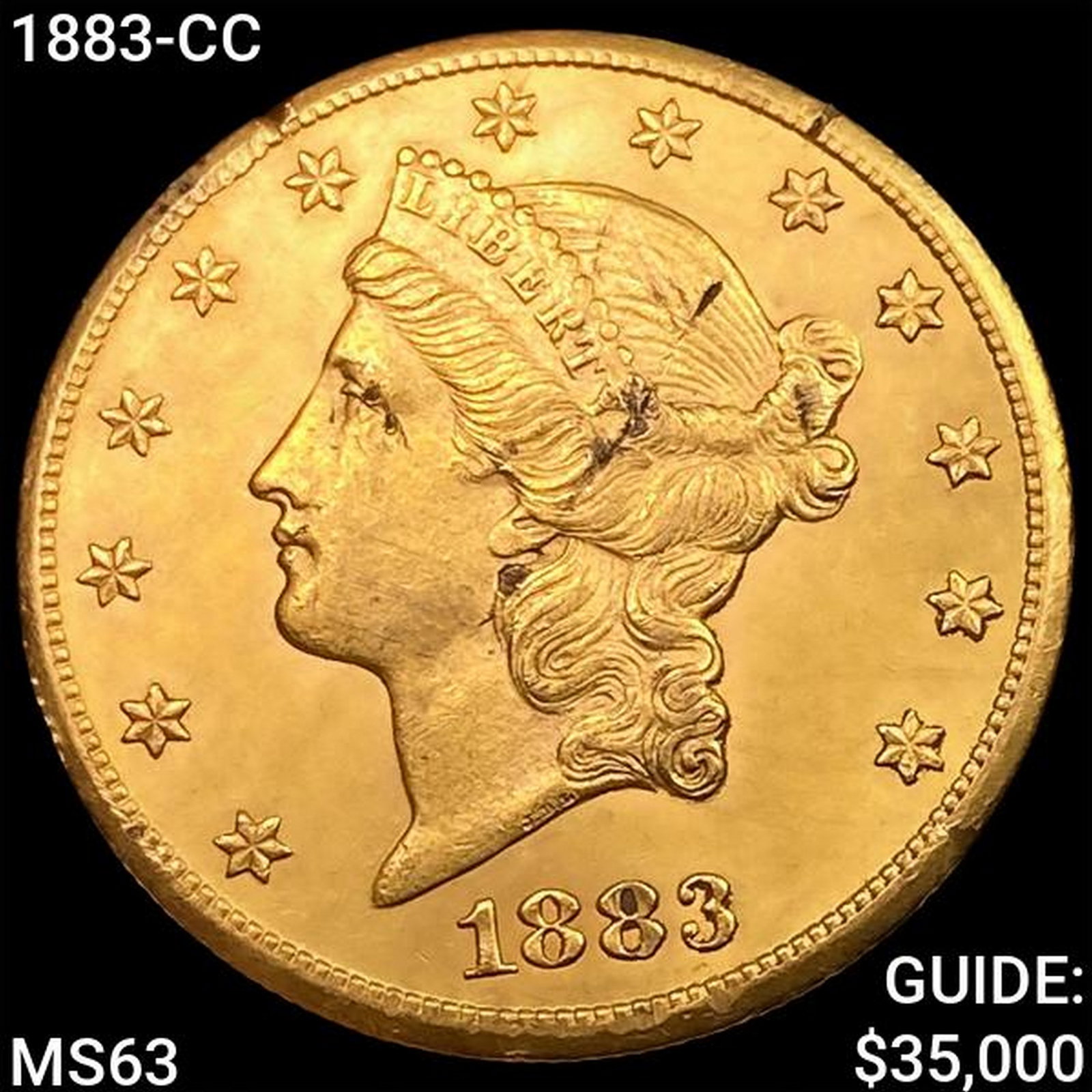 1883-CC $20 Gold Double Eagle CHOICE BU: 1883-CC $20 Gold Double Eagle CHOICE BU