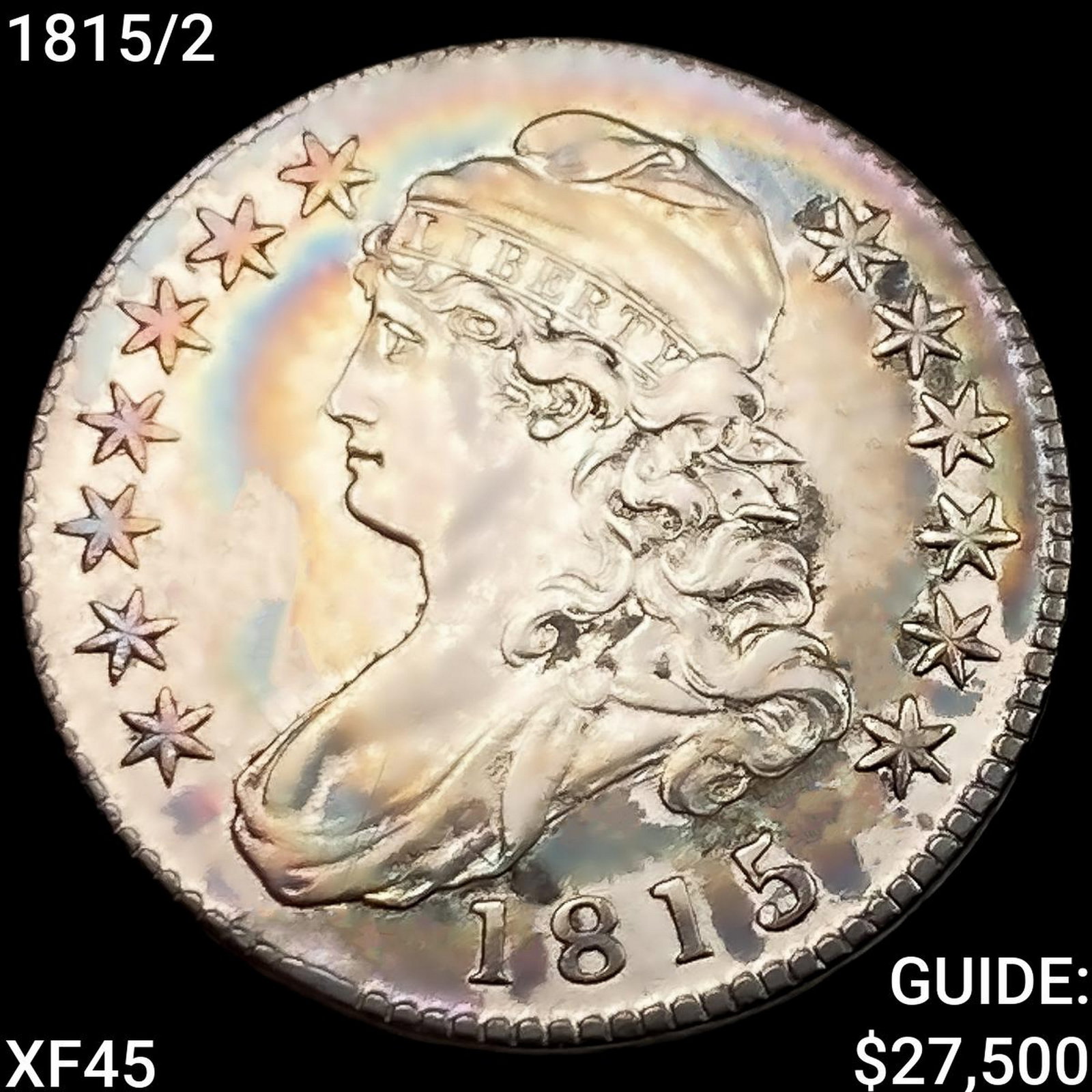 1815/2 Capped Bust Half Dollar NEARLY UNCIRCULATED (1 of 2)