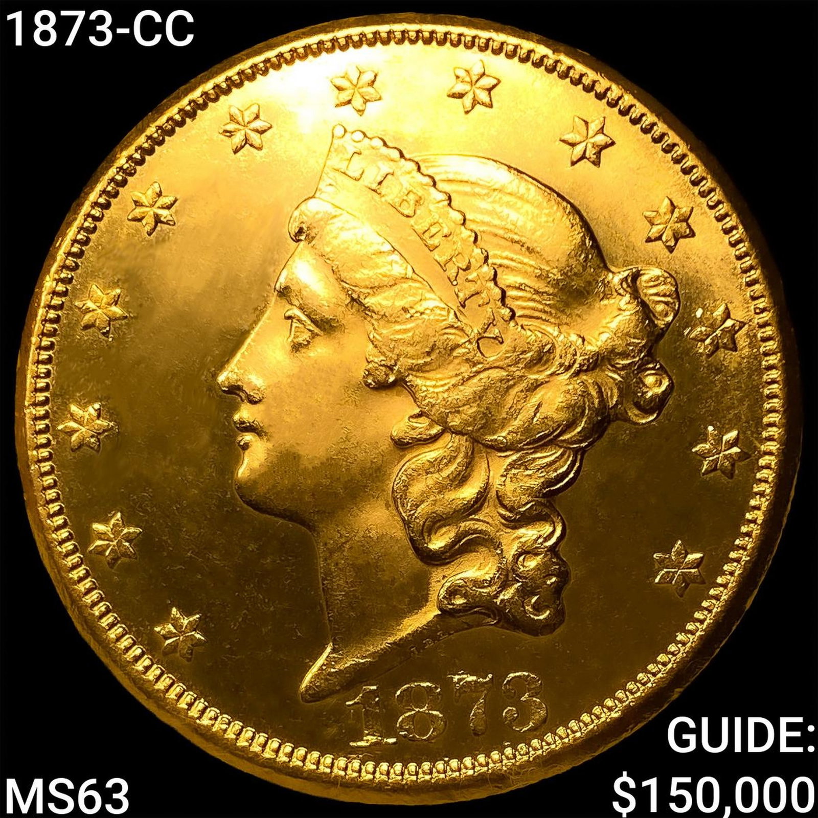 1873-CC $20 Gold Double Eagle UNCIRCULATED: 1873-CC $20 Gold Double Eagle UNCIRCULATED